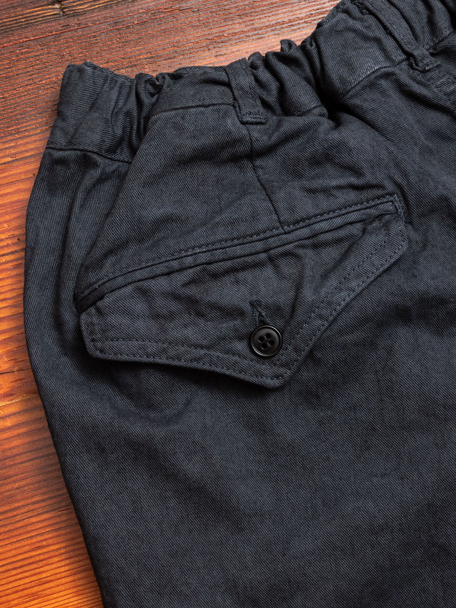 Garment Dyed Tapered Pants in Black - Image 9