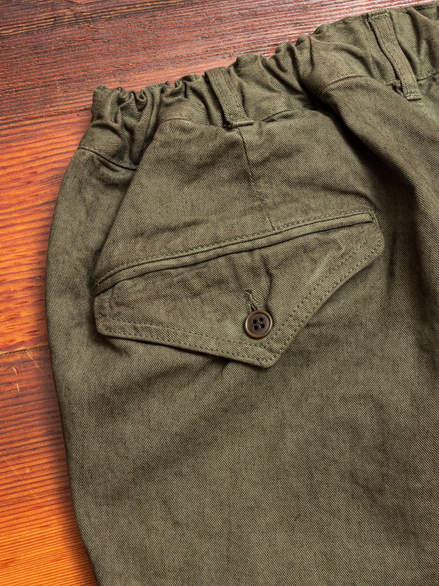 Garment Dyed Tapered Pants in Khaki - Image 9