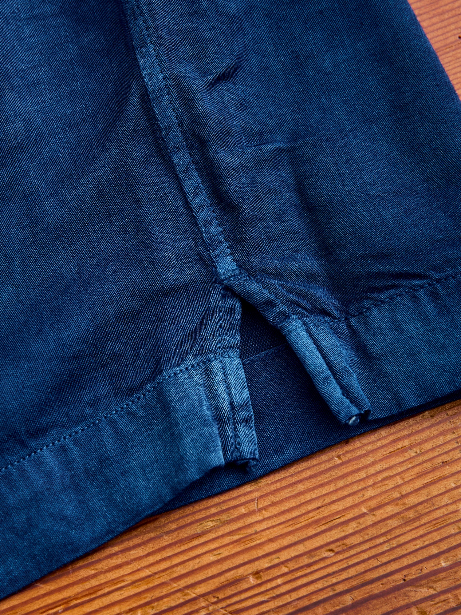 Hand-Dyed Short Sleeve Shirt in Indigo Gradient - Image 10