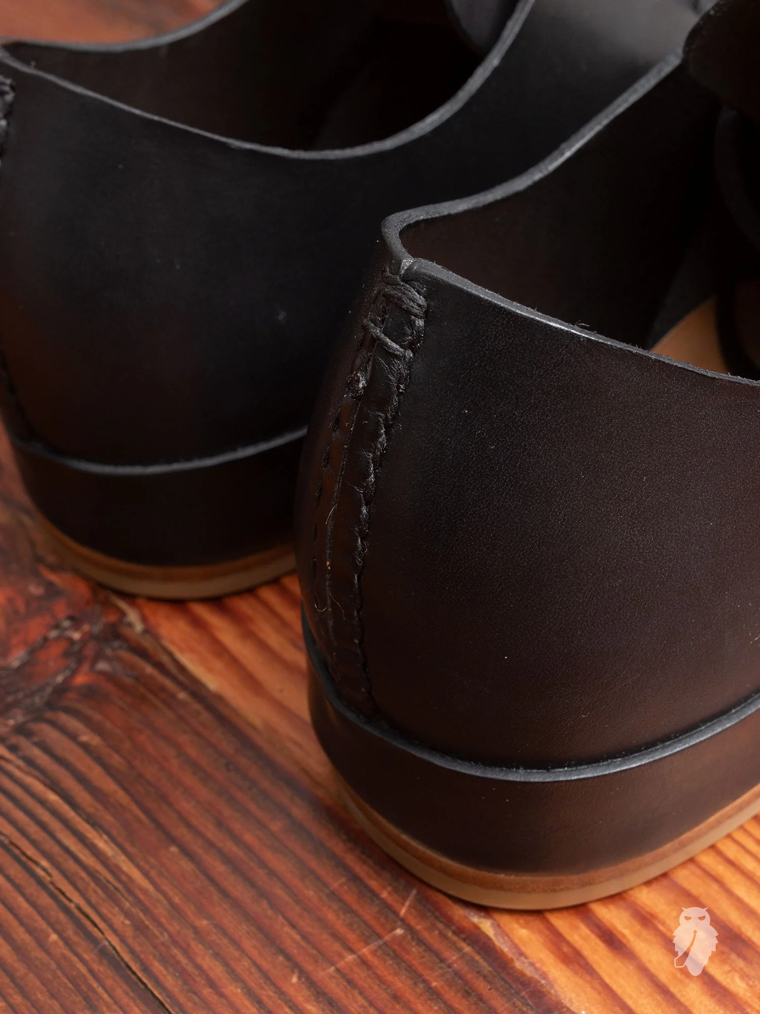 Hand Sewn Low-Top Sneaker in Black - Image 5