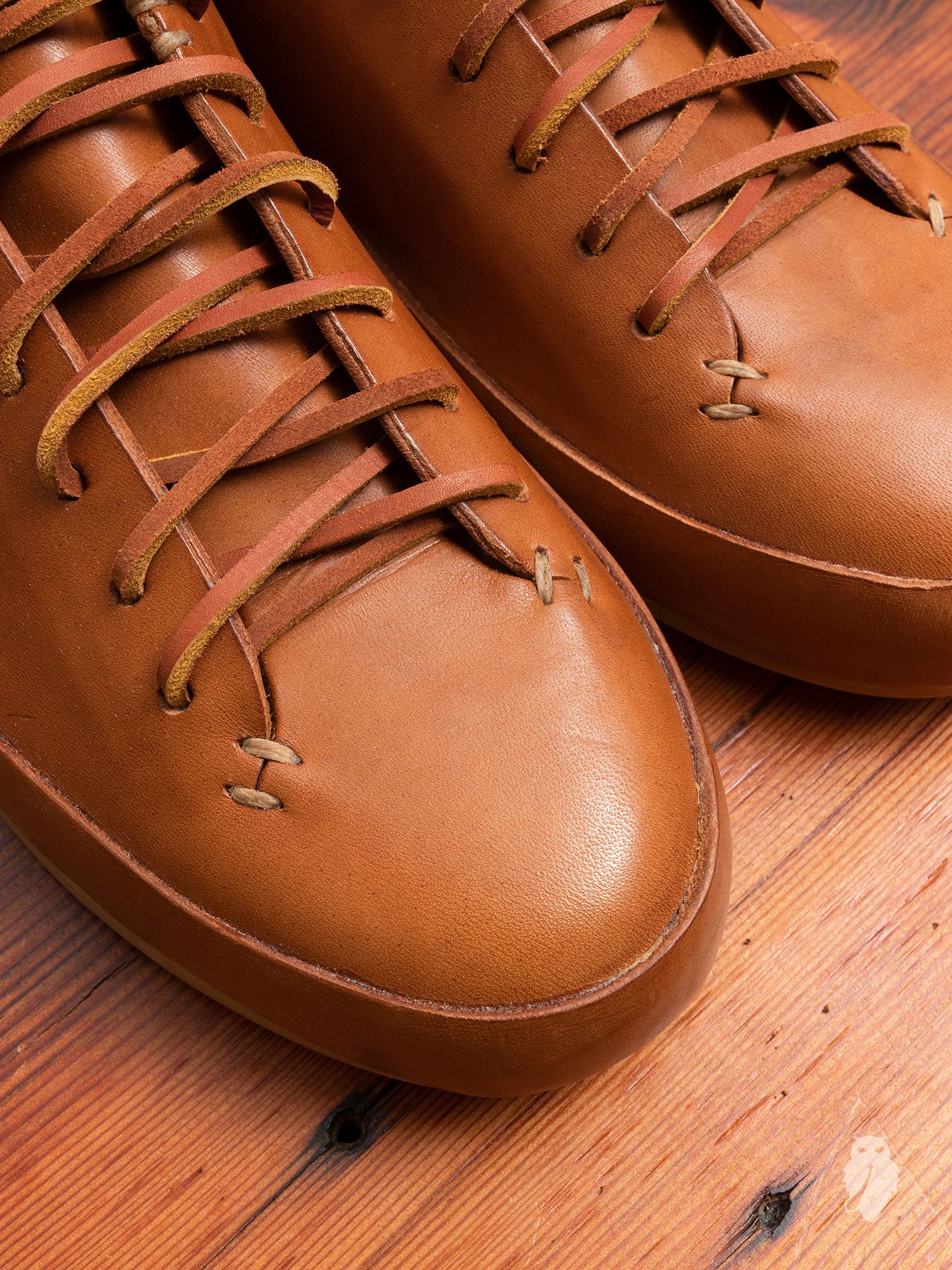 Hand Sewn Low-Top Sneaker in Tan - Image 3