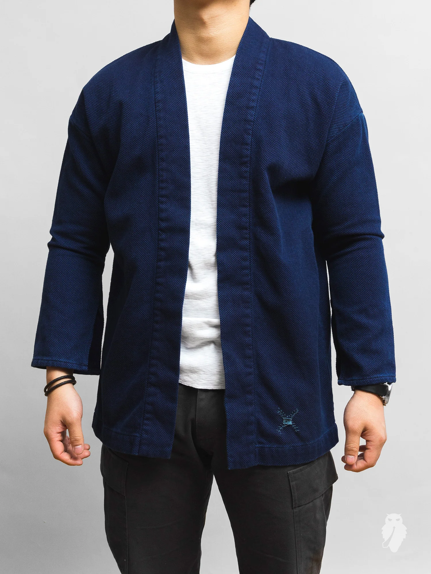 Haori Sashiko Shirt in Natural Indigo Overdye - Image 2