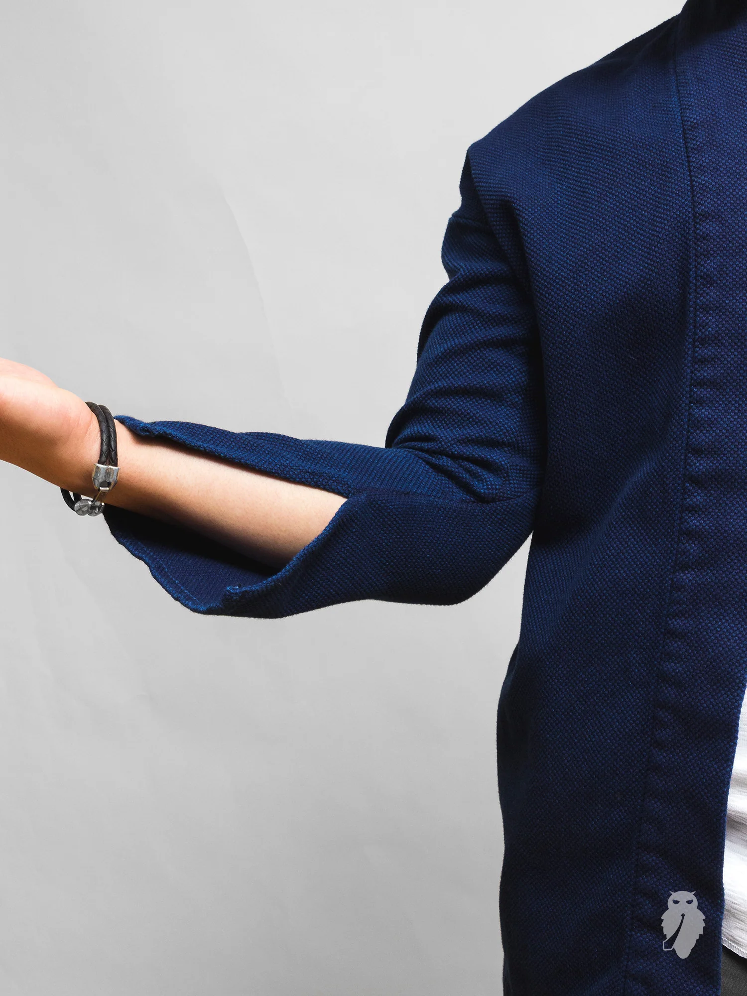 Haori Sashiko Shirt in Natural Indigo Overdye - Image 8