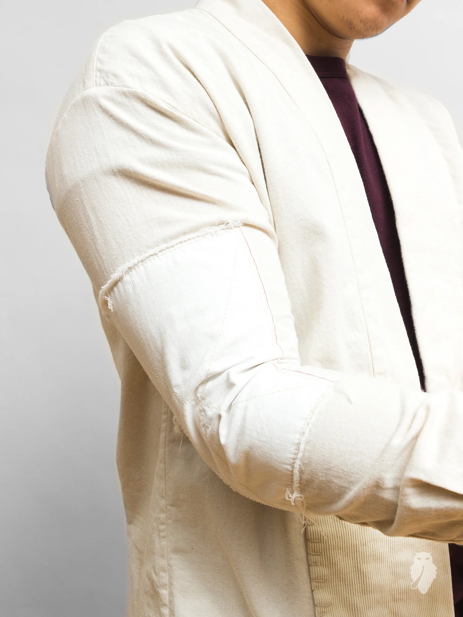 Haori Western Denim Shirt in White - Image 10