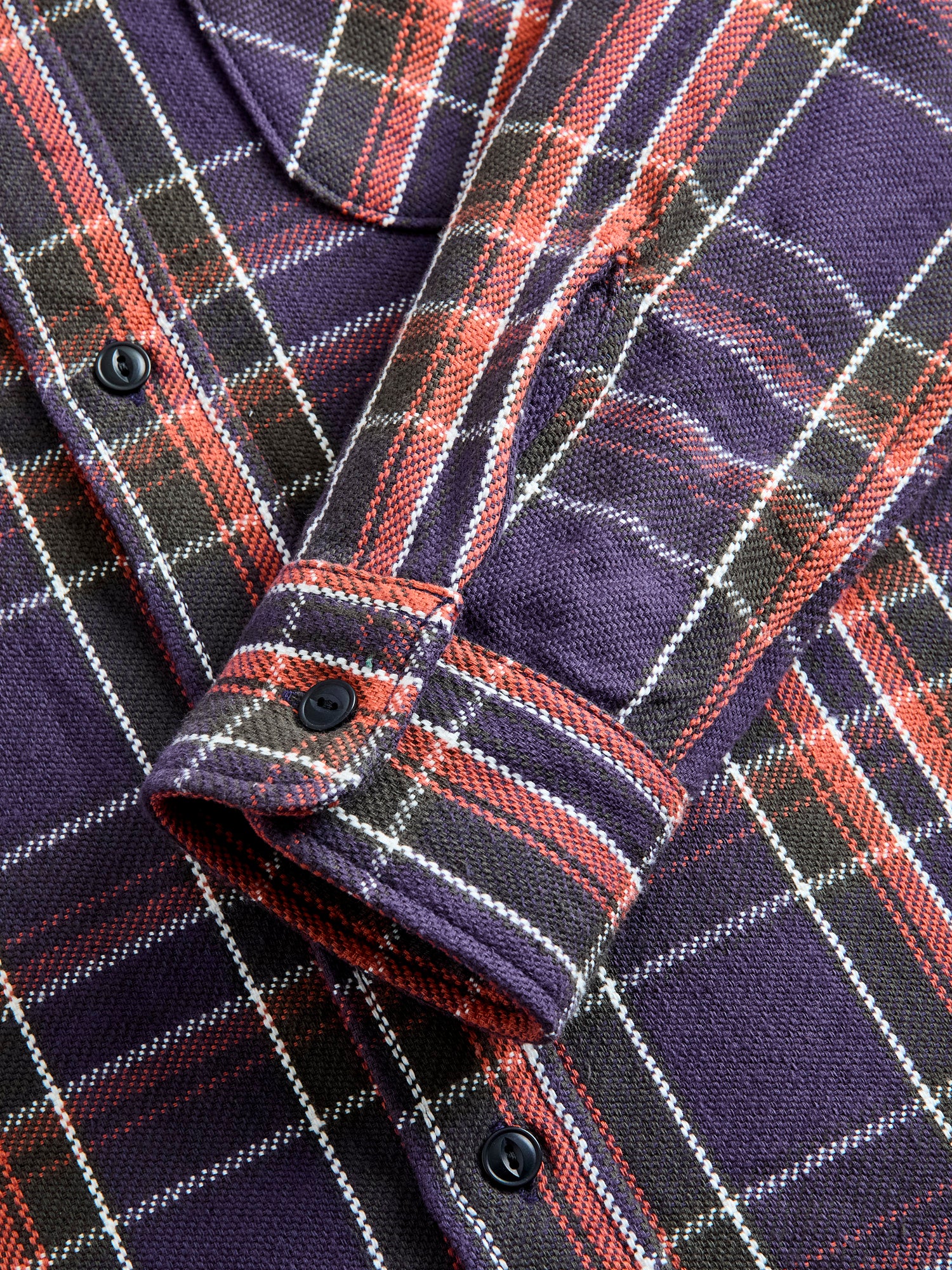 Heavy Flannel Shirt in Purple - Image 5