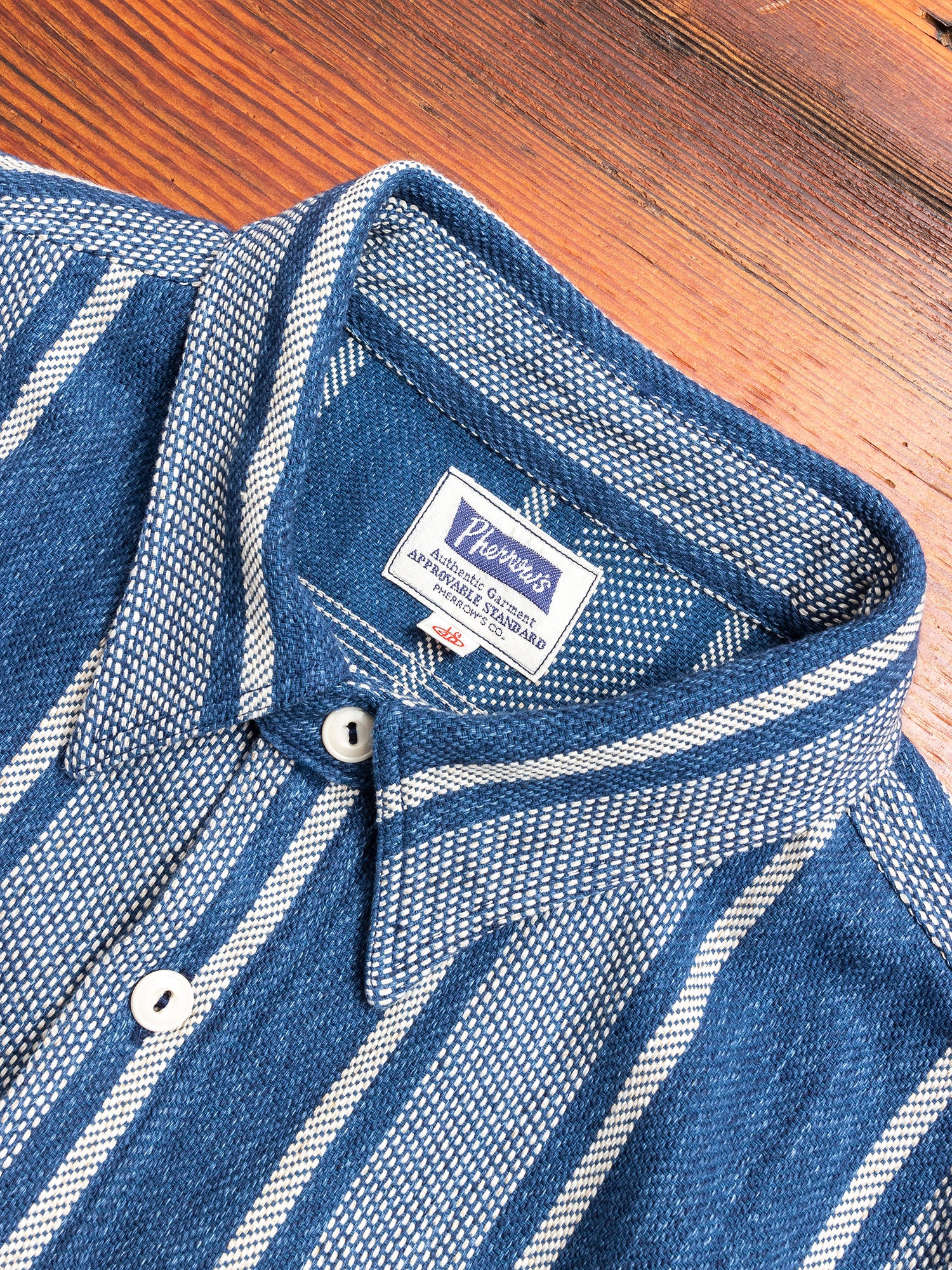 Heavy Flannel Work Shirt in Navy - Image 2