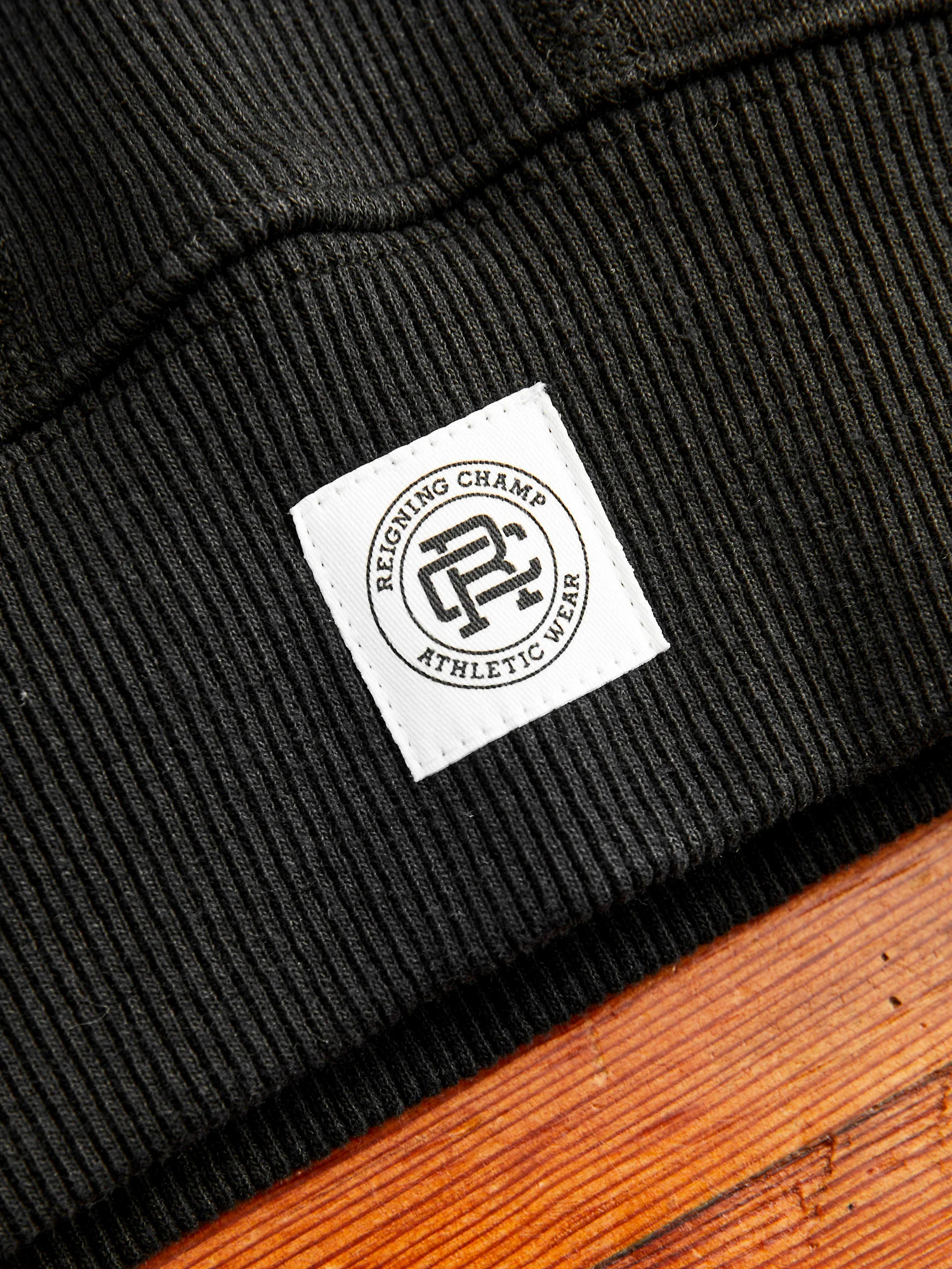 Heavyweight Fleece Full Zip Hoodie in Black - Image 10