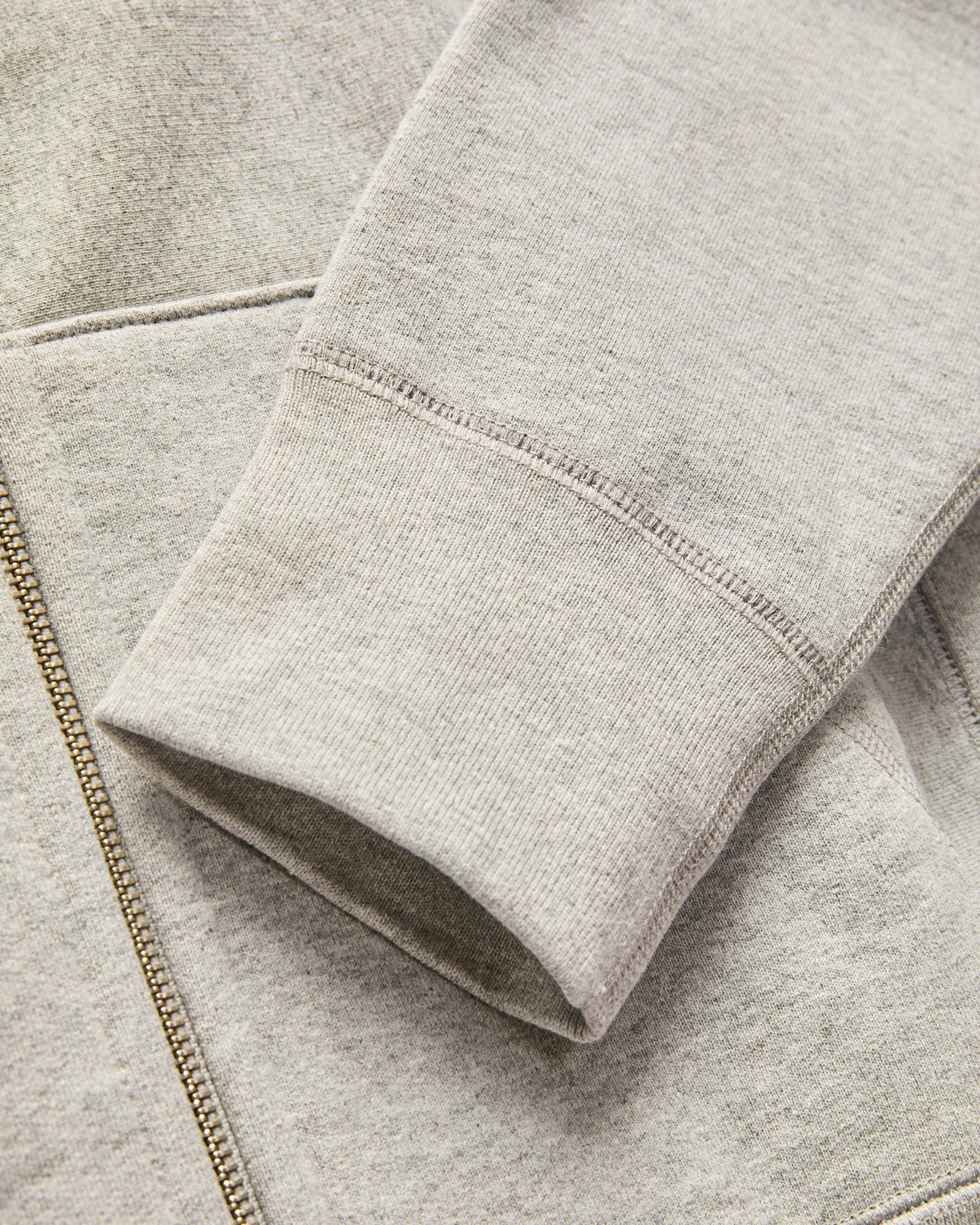 Heavyweight Zip Hoodie in Oatmeal - Image 6
