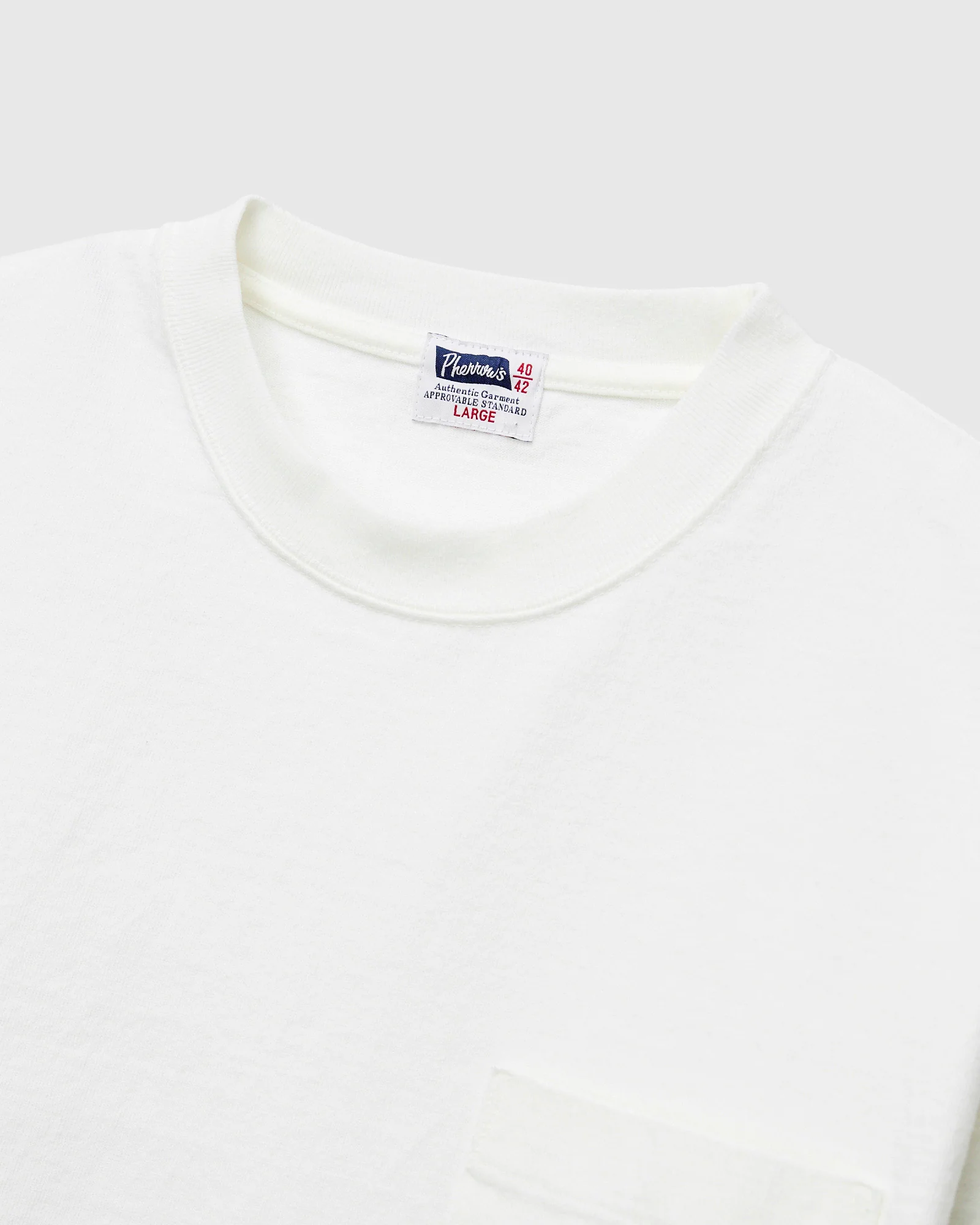 Heavyweight Pigment Dye Pocket T-Shirt in White - Image 3