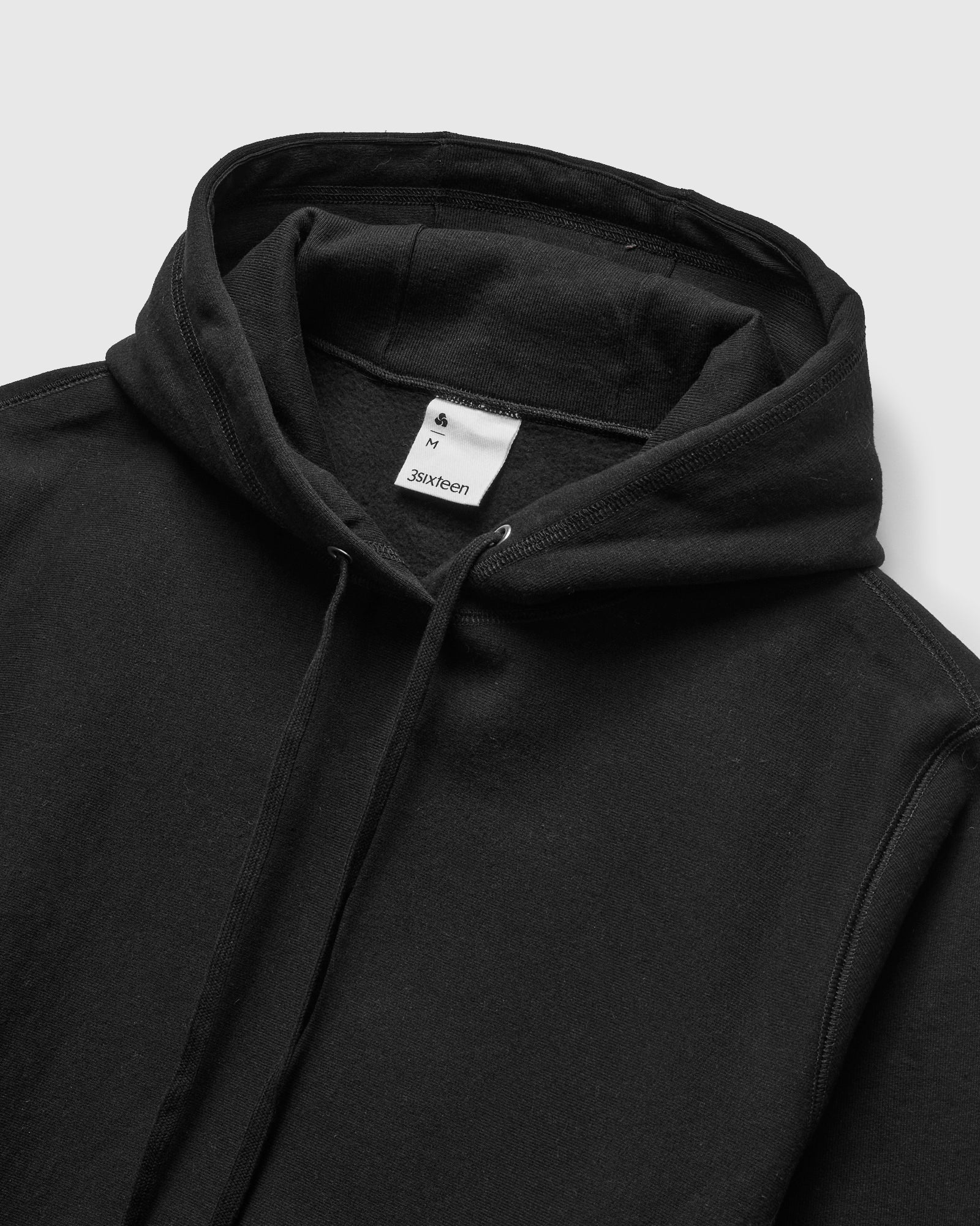 Heavyweight Pullover Hoodie in Black - Image 3