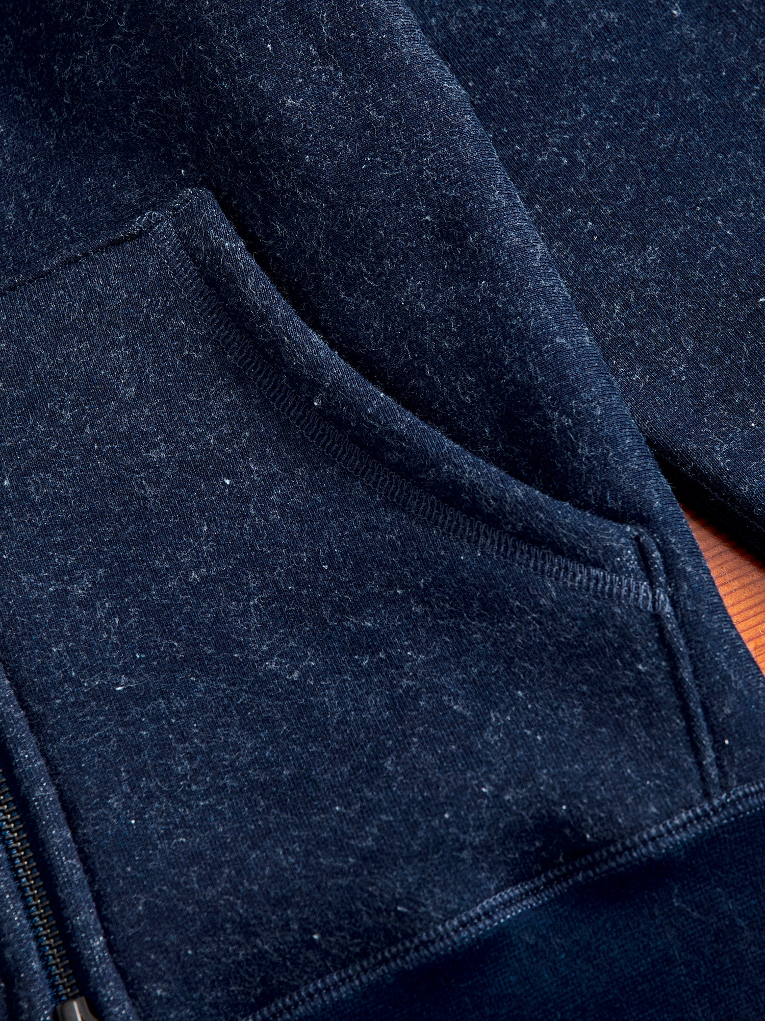 Heavyweight Zip Hoodie in Indigo - Image 5