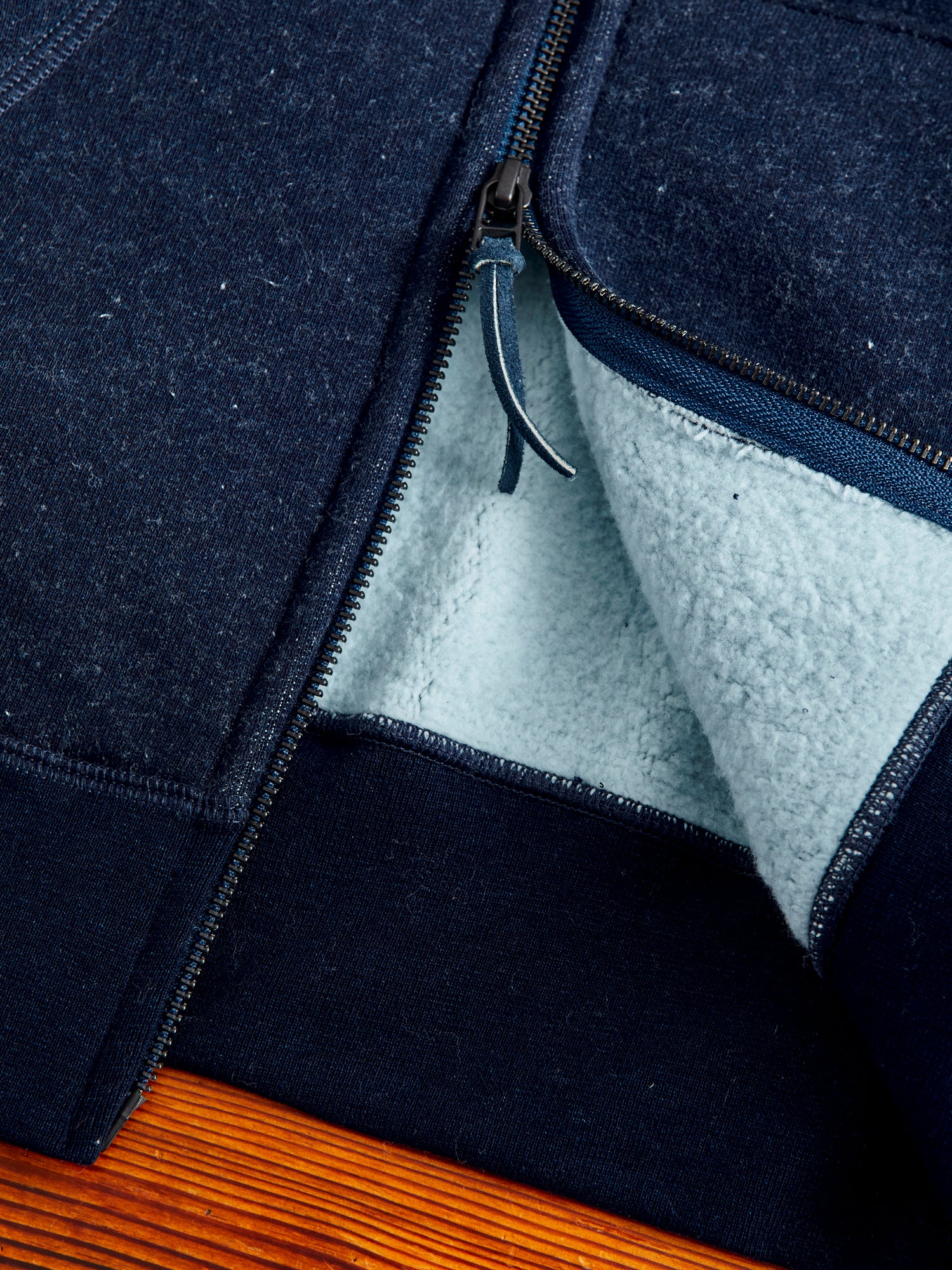 Heavyweight Zip Hoodie in Indigo - Image 6
