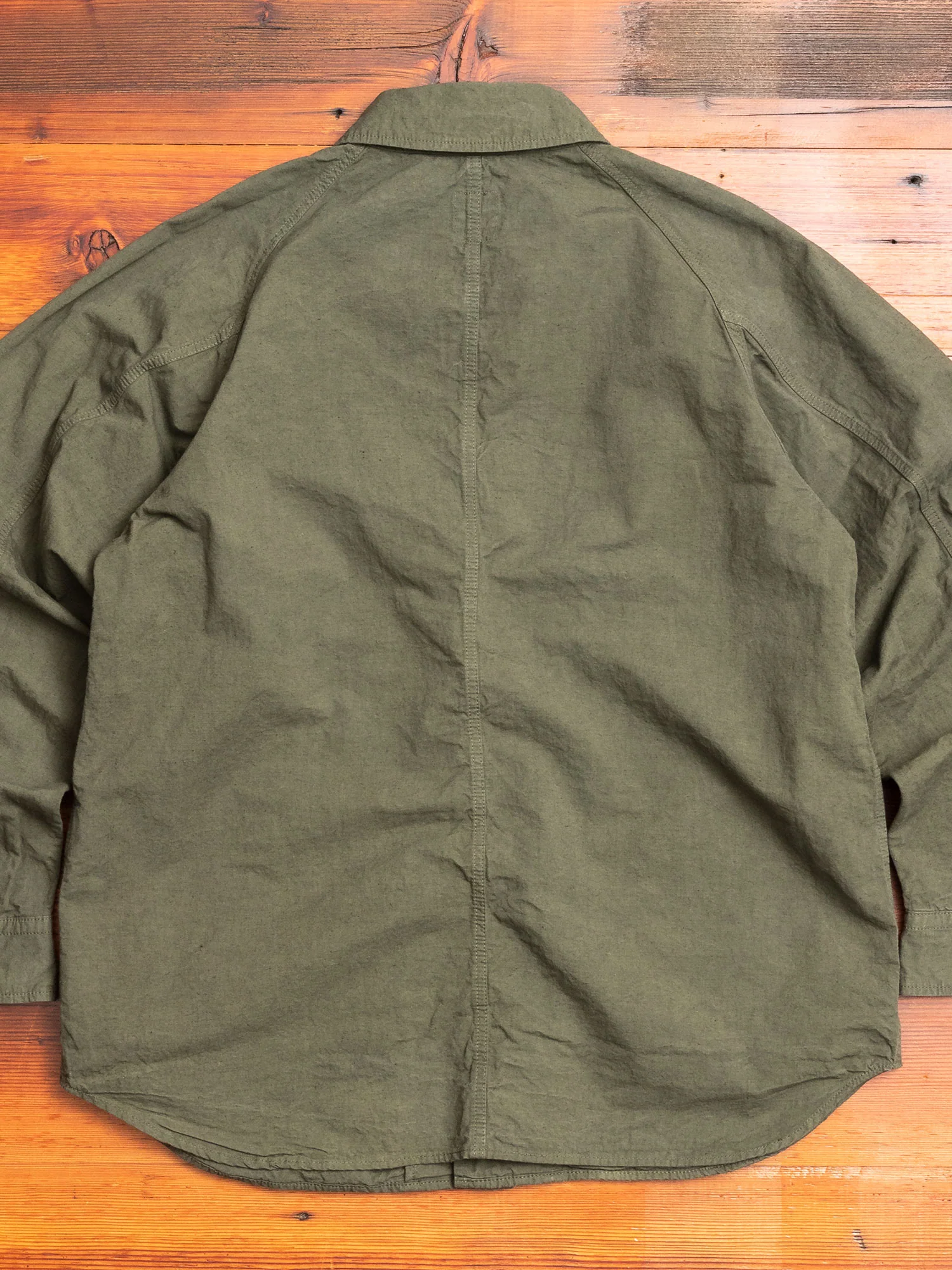 Hemp Shirt Jacket in Khaki - Image 9