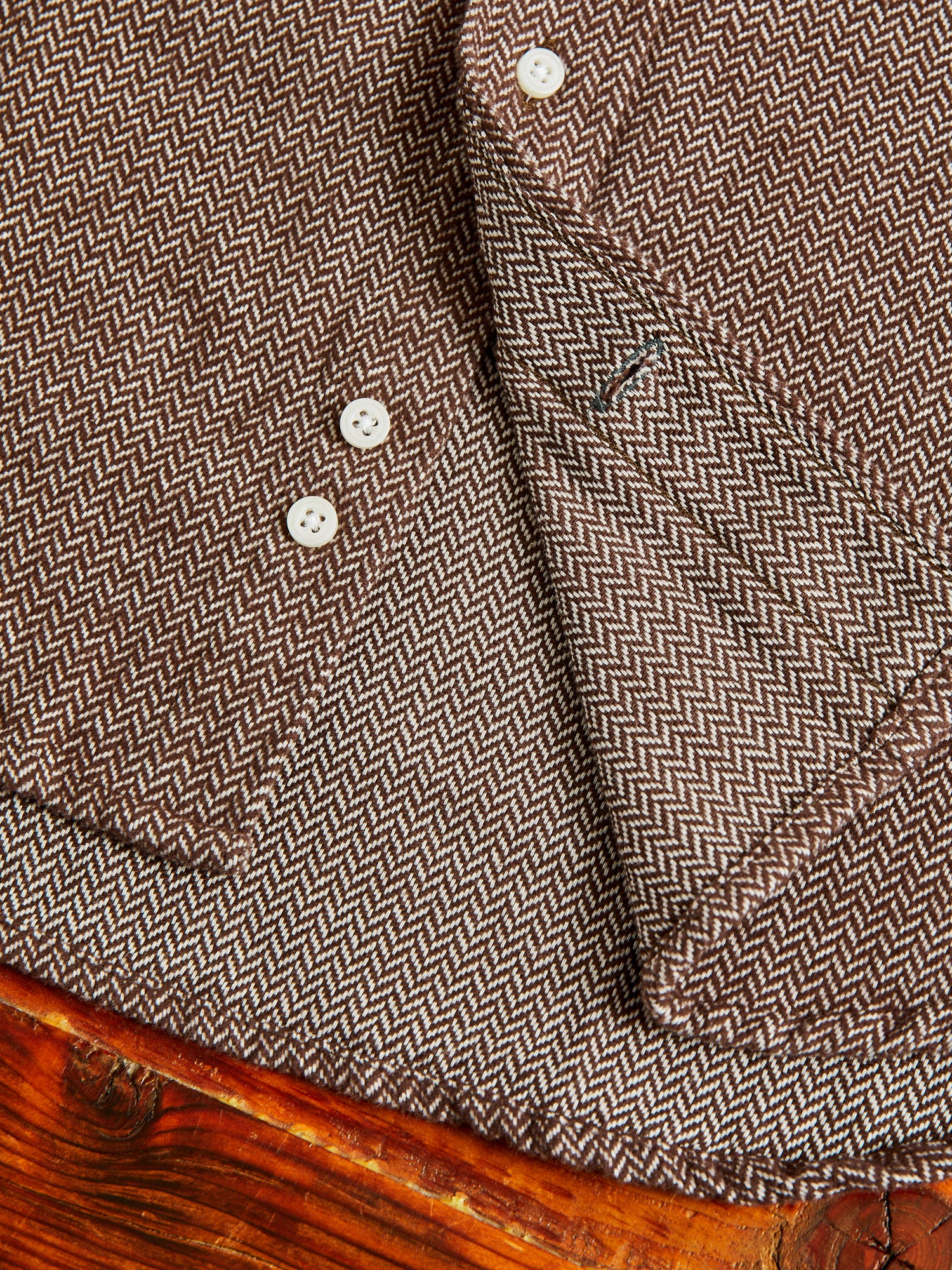 Herringbone Flannel in Brown - Image 7