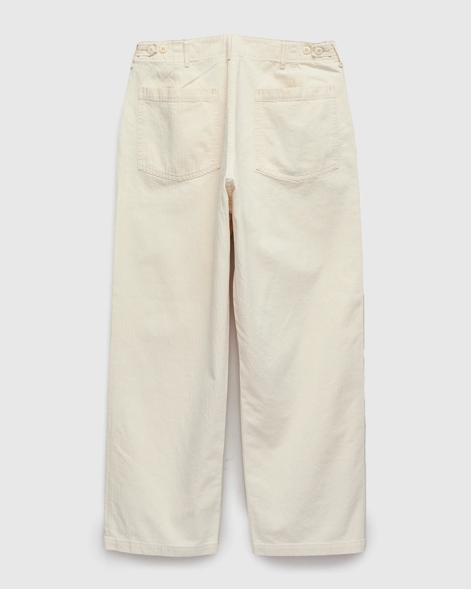 Herringbone Summer Fatigue Pants in Ecru - Image 2