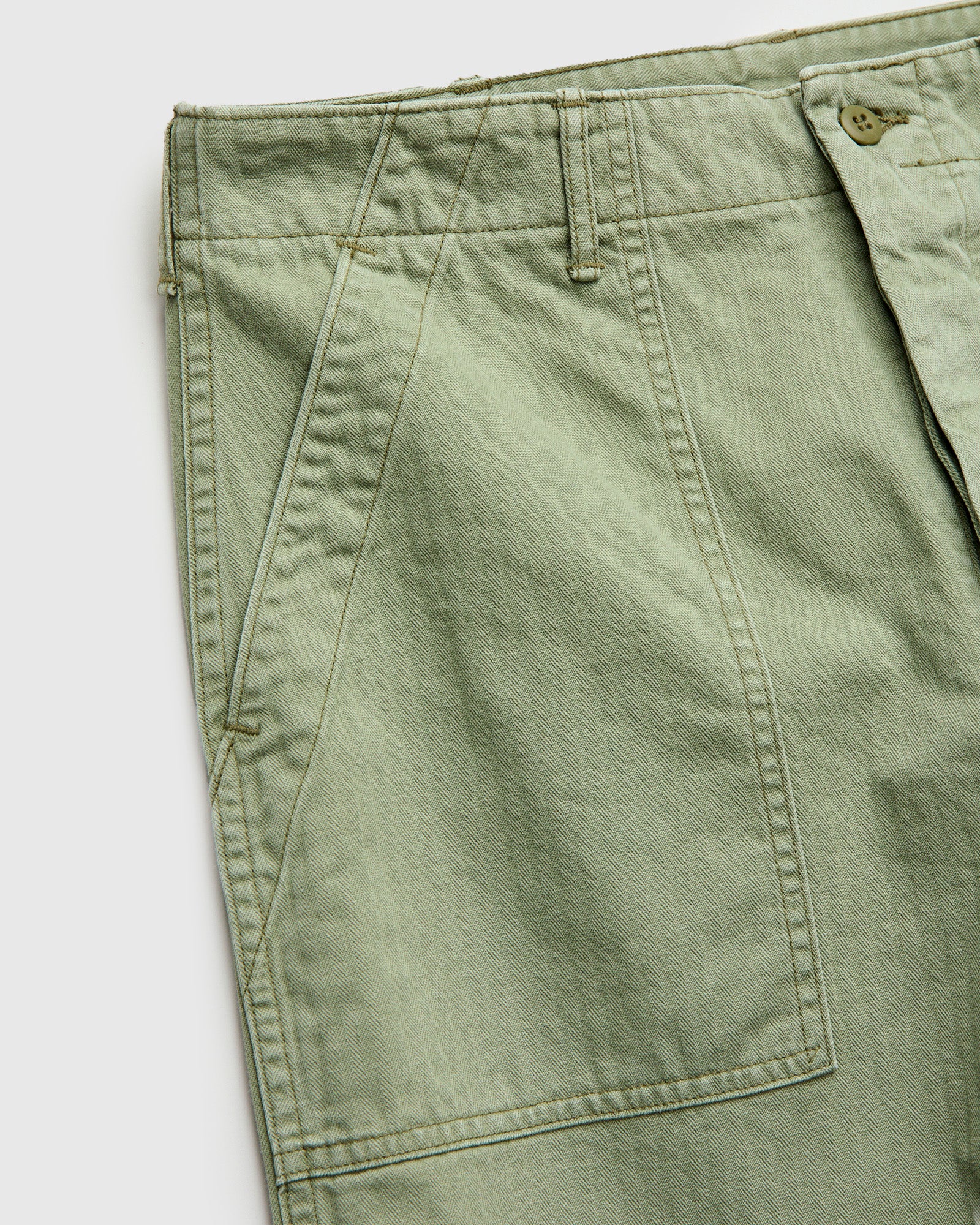 Herringbone Summer Fatigue Pants in Green - Image 6