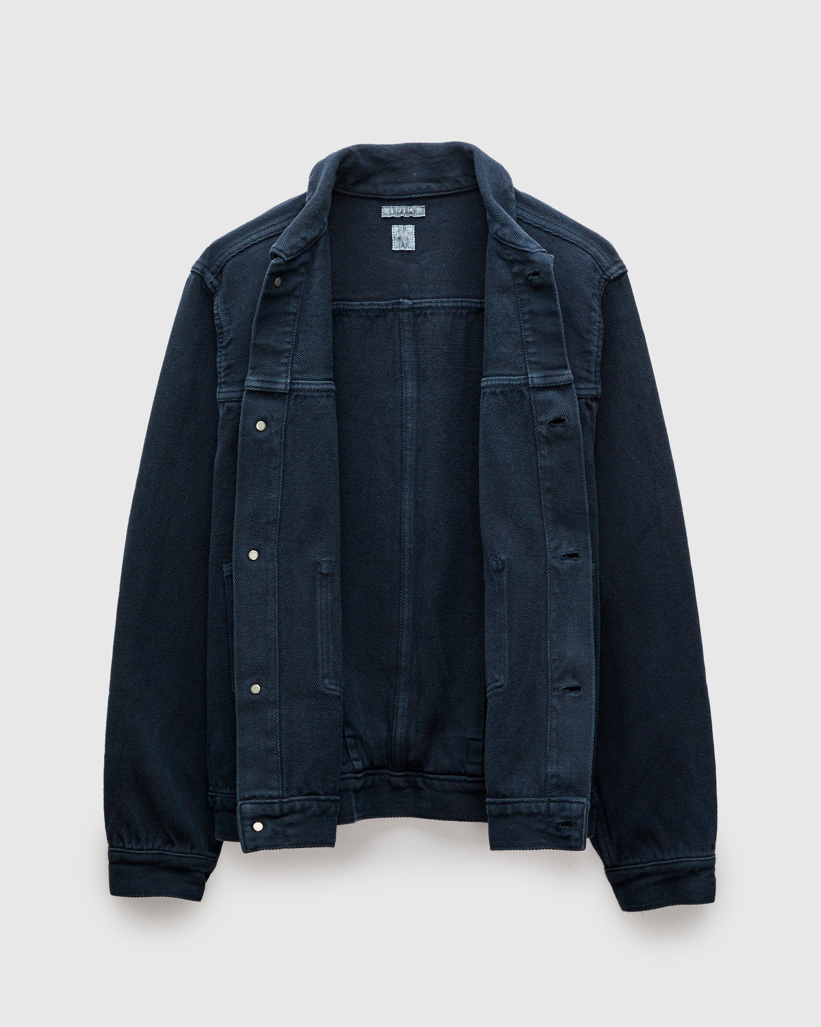Herringbone Trucker Jacket in Logwood - Image 2