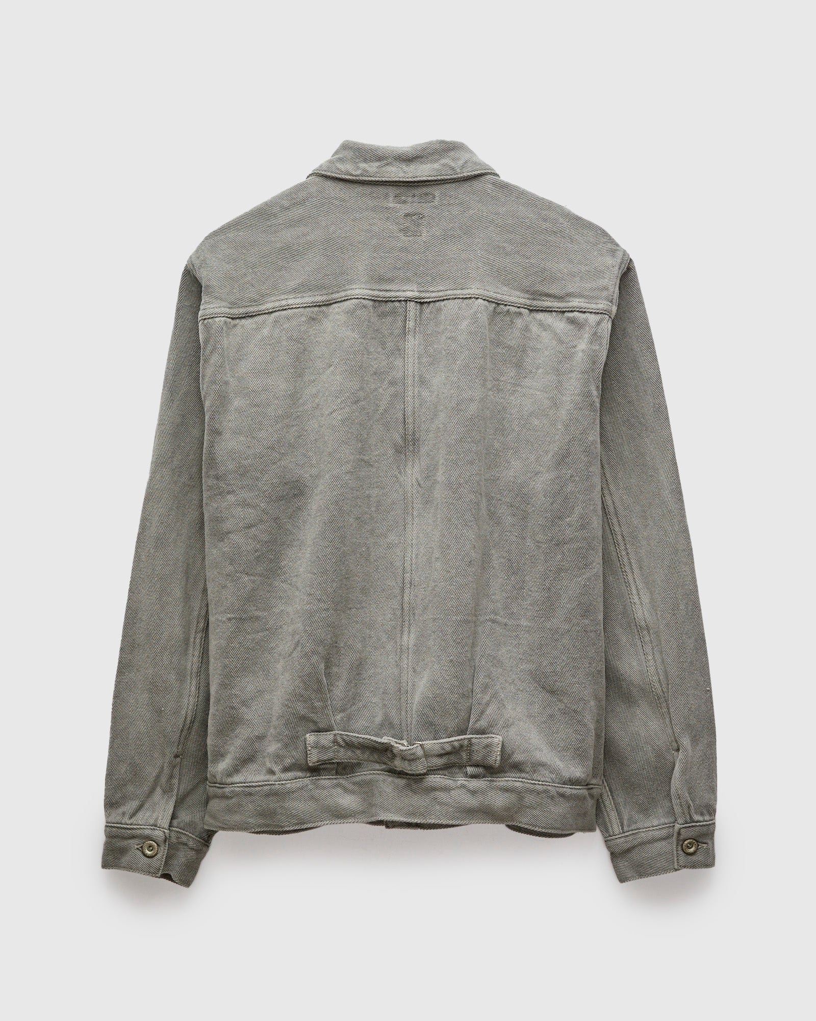 Herringbone Trucker Jacket in Sumi Ink - Image 3