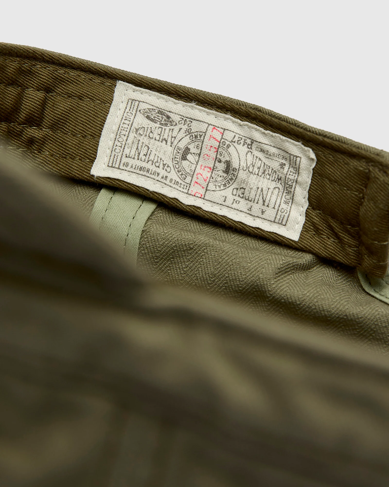 Herringbone Work Cap in Olive - Image 6