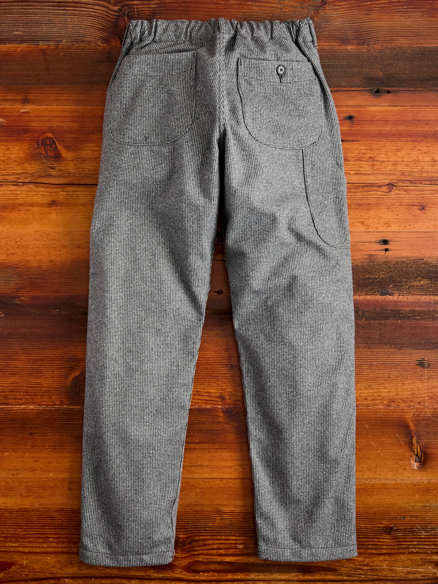 French Work Pants in Grey Houndstooth - Image 3