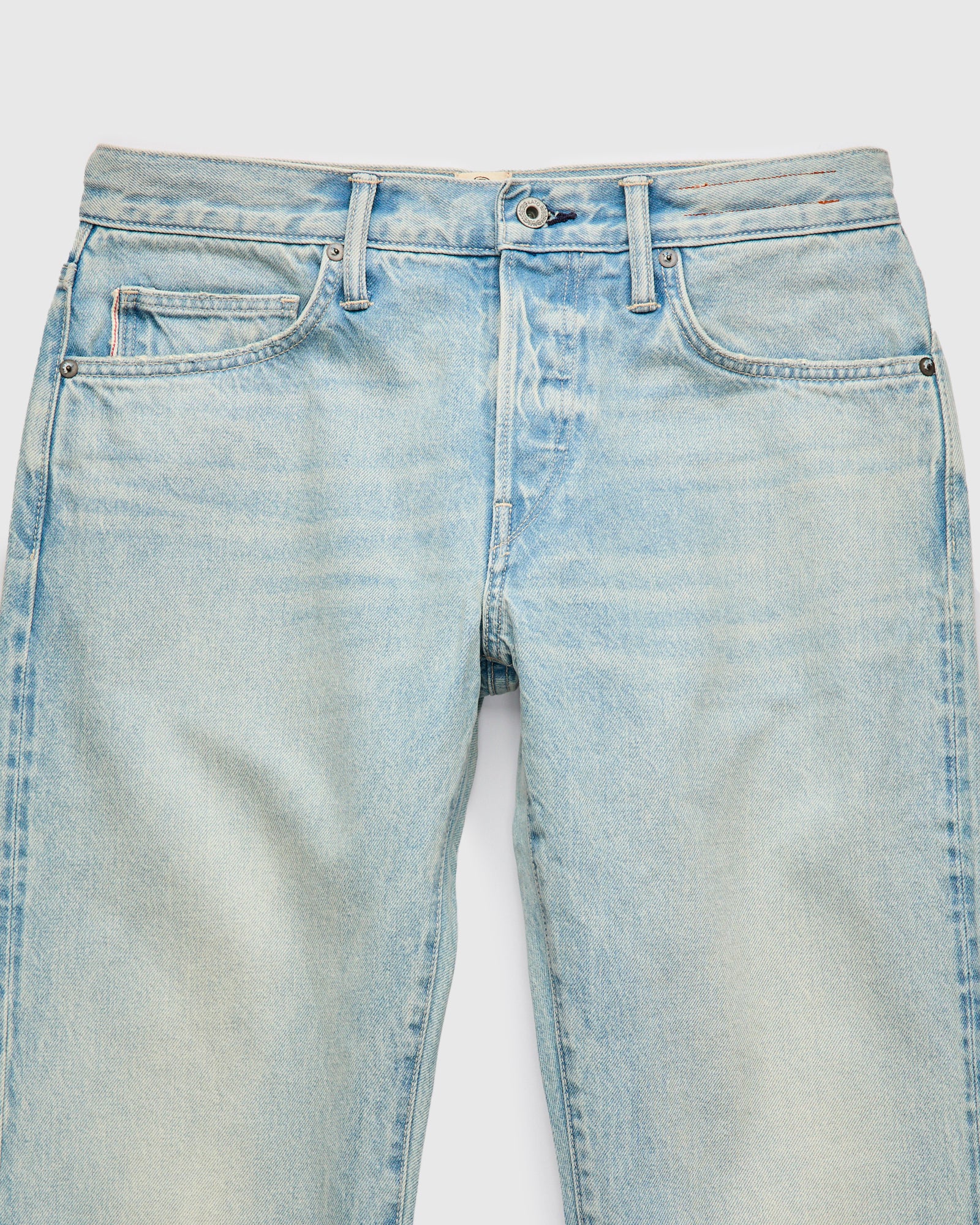 "Huey" 12.5oz Washed Indigo Selvedge Denim - Hammer Straight - Image 4