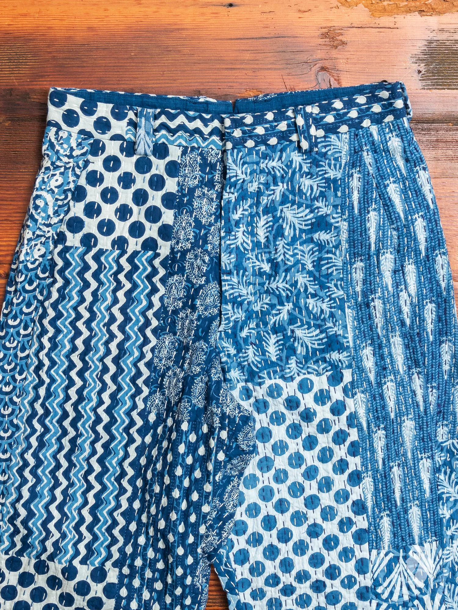 India Quilt Trousers in Indigo - Image 3