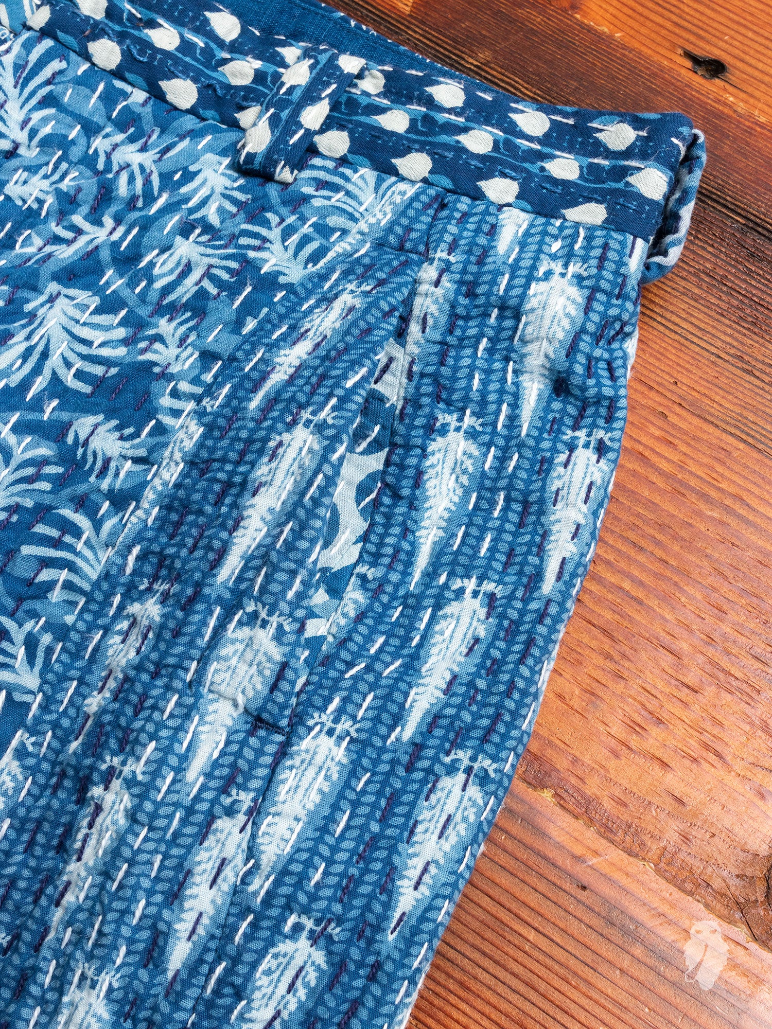 India Quilt Trousers in Indigo - Image 4