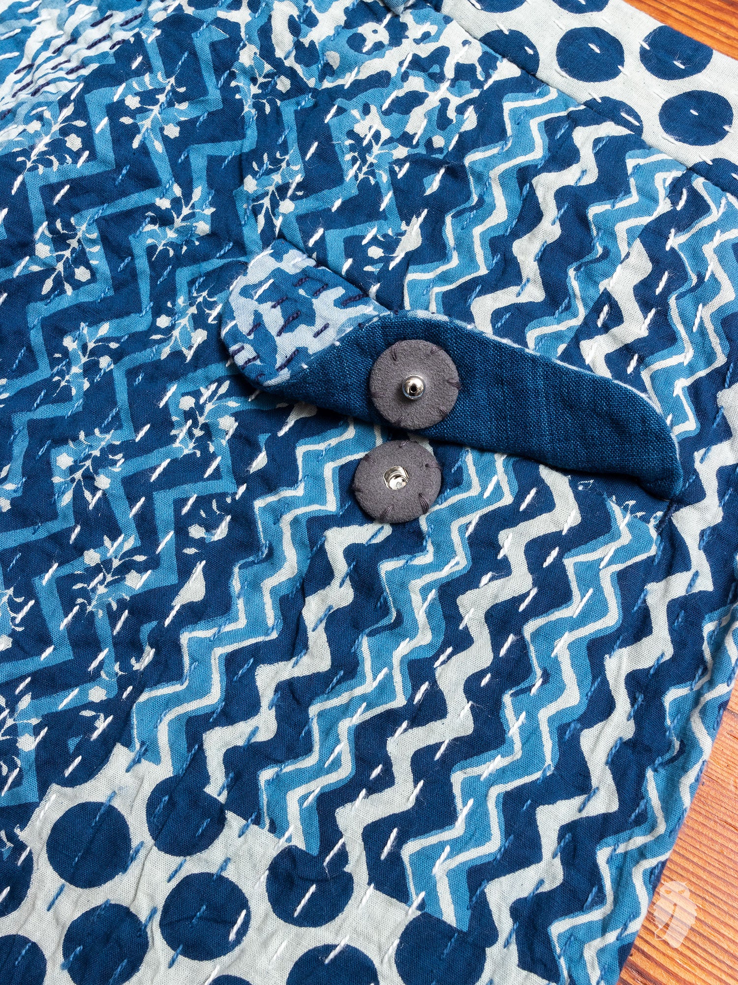 India Quilt Trousers in Indigo - Image 9