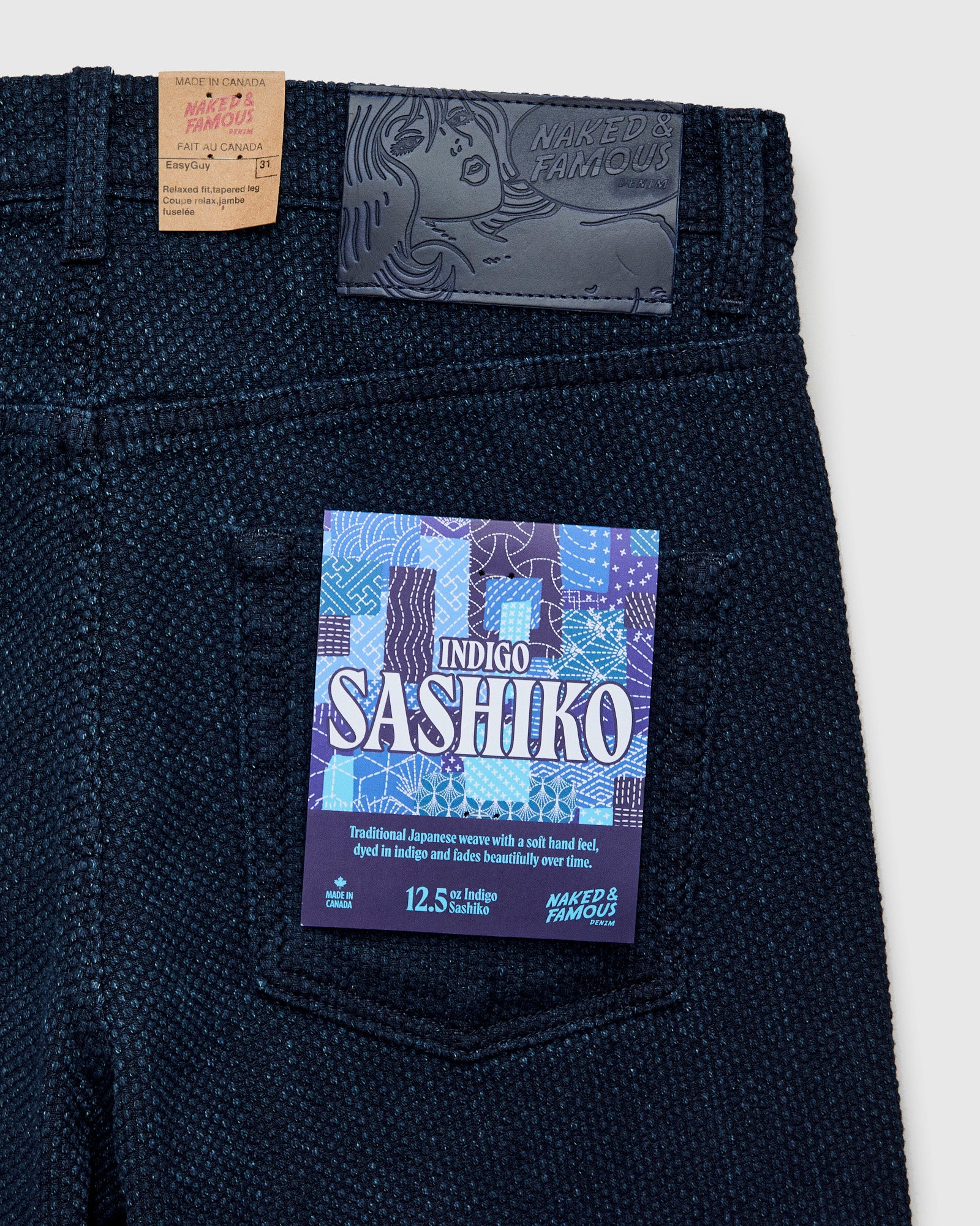 "Indigo Sashiko" 12.5oz Jacquard Denim - Easy Guy Fit - Image 4