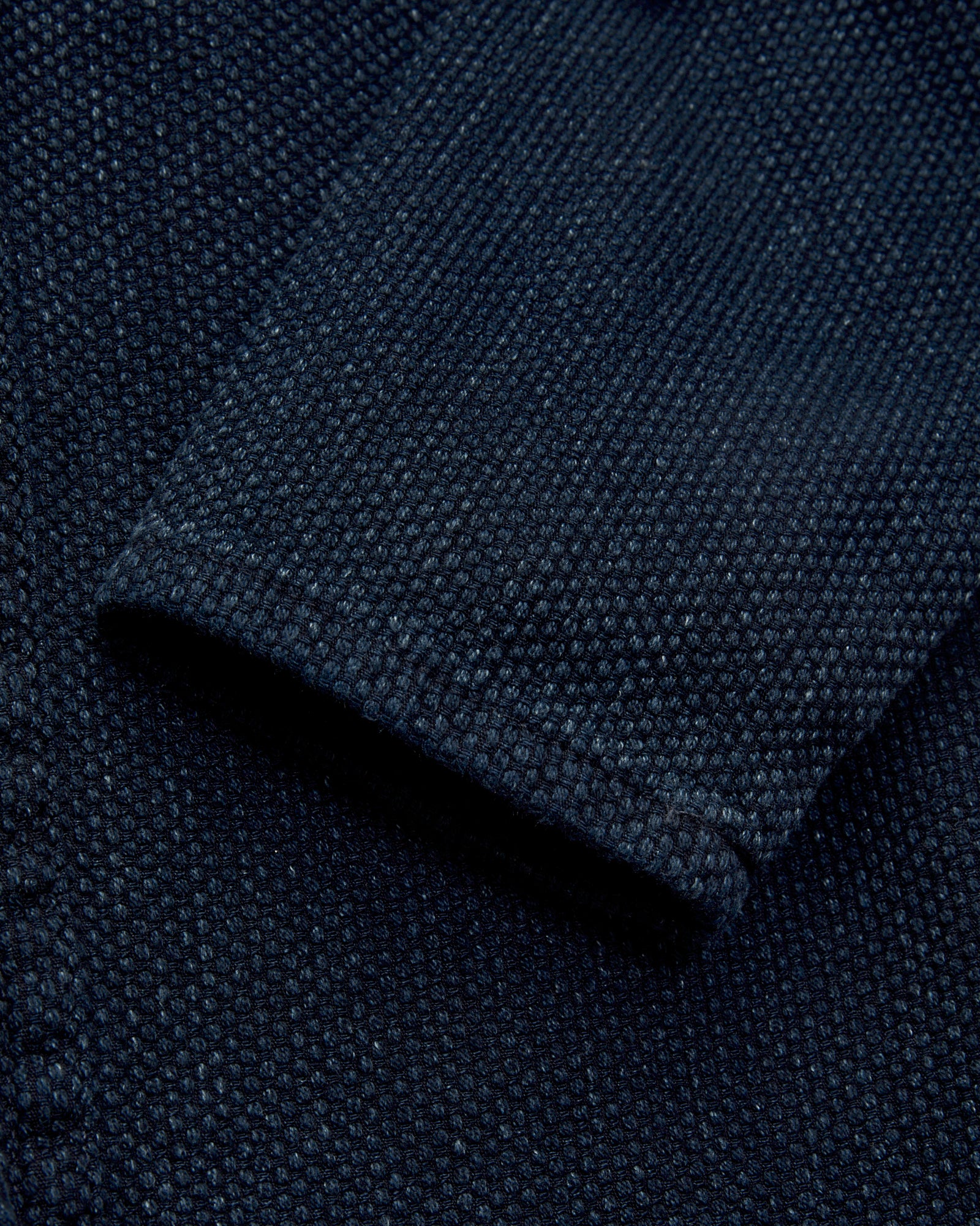 "Sashiko Stitch" Kimono Shirt in Indigo - Image 6