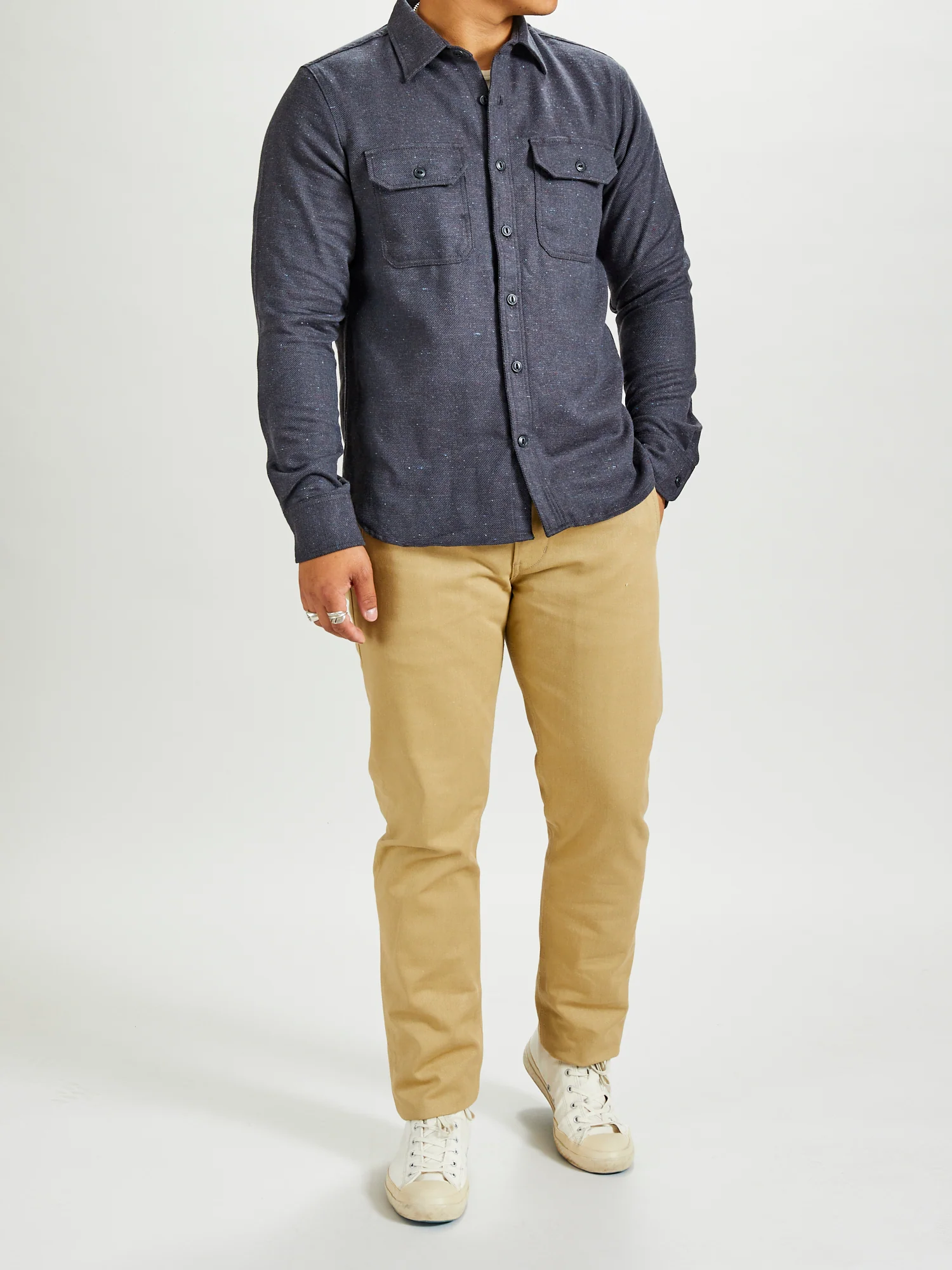 "Infantry Pant" in Khaki Selvedge Twill - Image 11