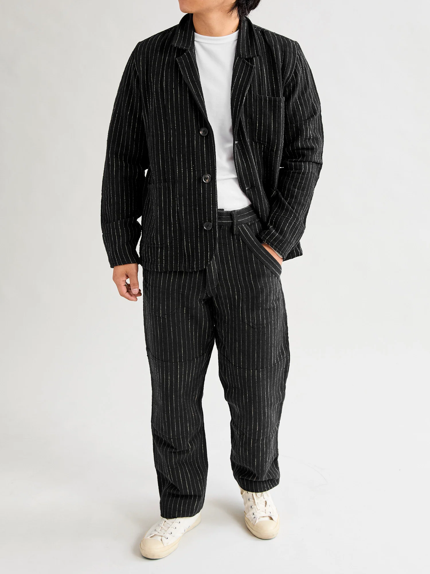 Isaac Pants in Iron/Acacia Ticking Stripe - Image 14
