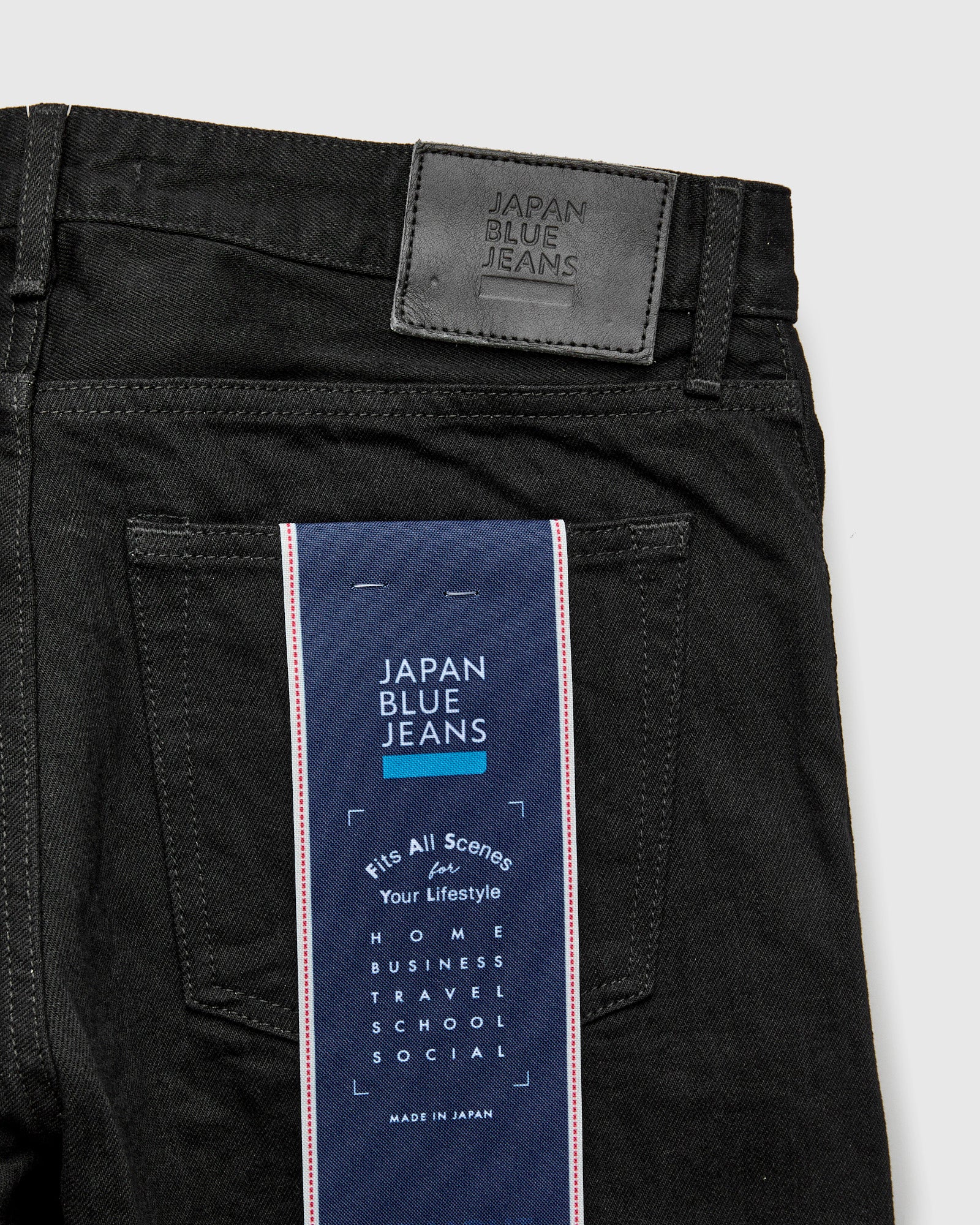 J314 14oz Black Selvedge Denim - Straight Tapered Fit - Image 4