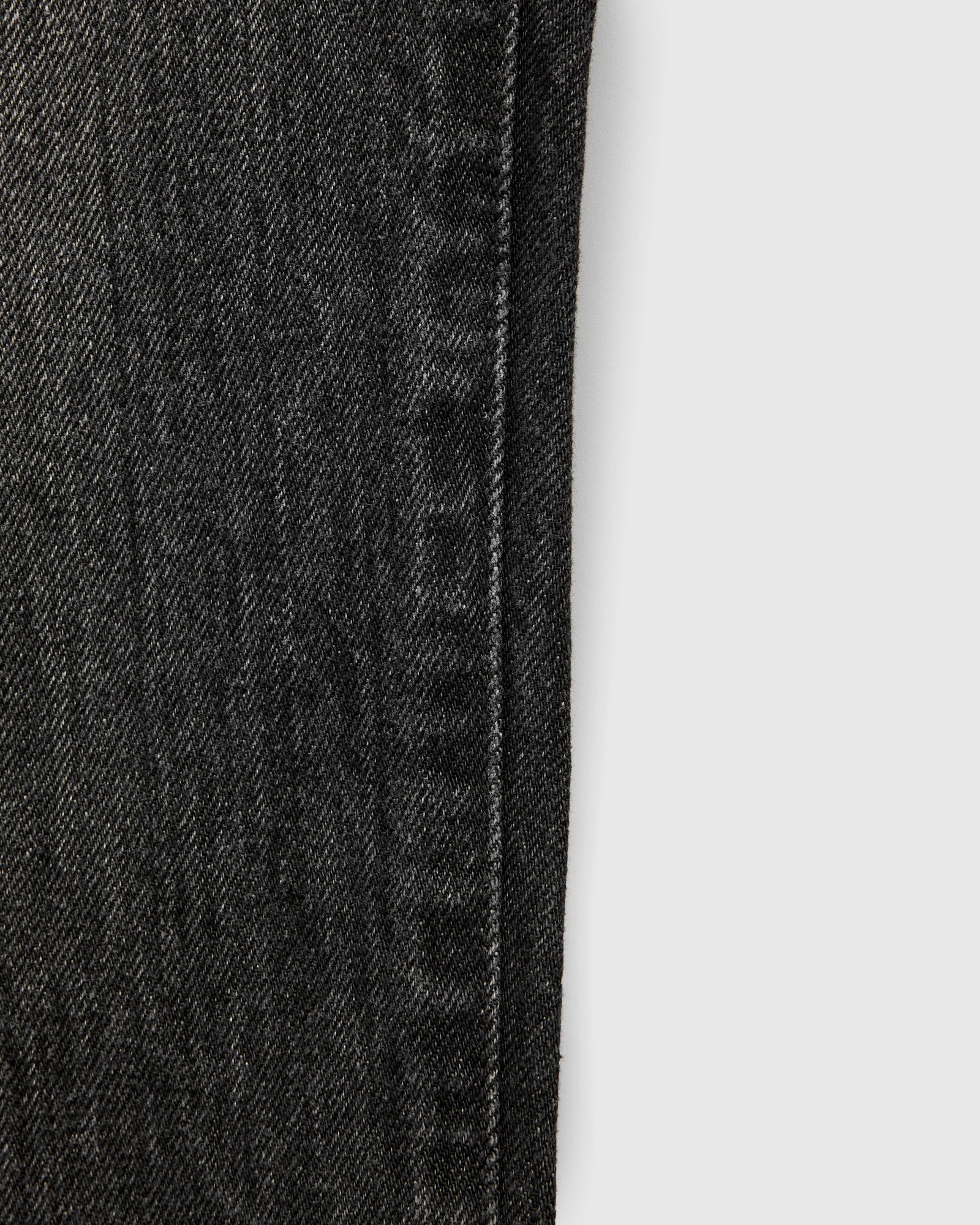 J314 "Aged Wash" 14oz Black Washed Selvedge Denim - Straight Tapered Fit - Image 10