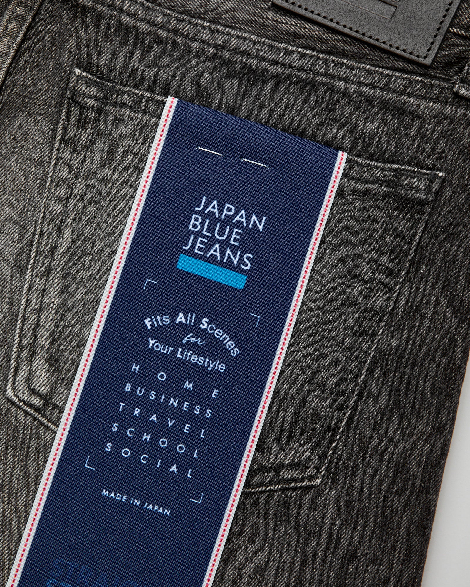 J314 "Aged Wash" 14oz Black Washed Selvedge Denim - Straight Tapered Fit - Image 4