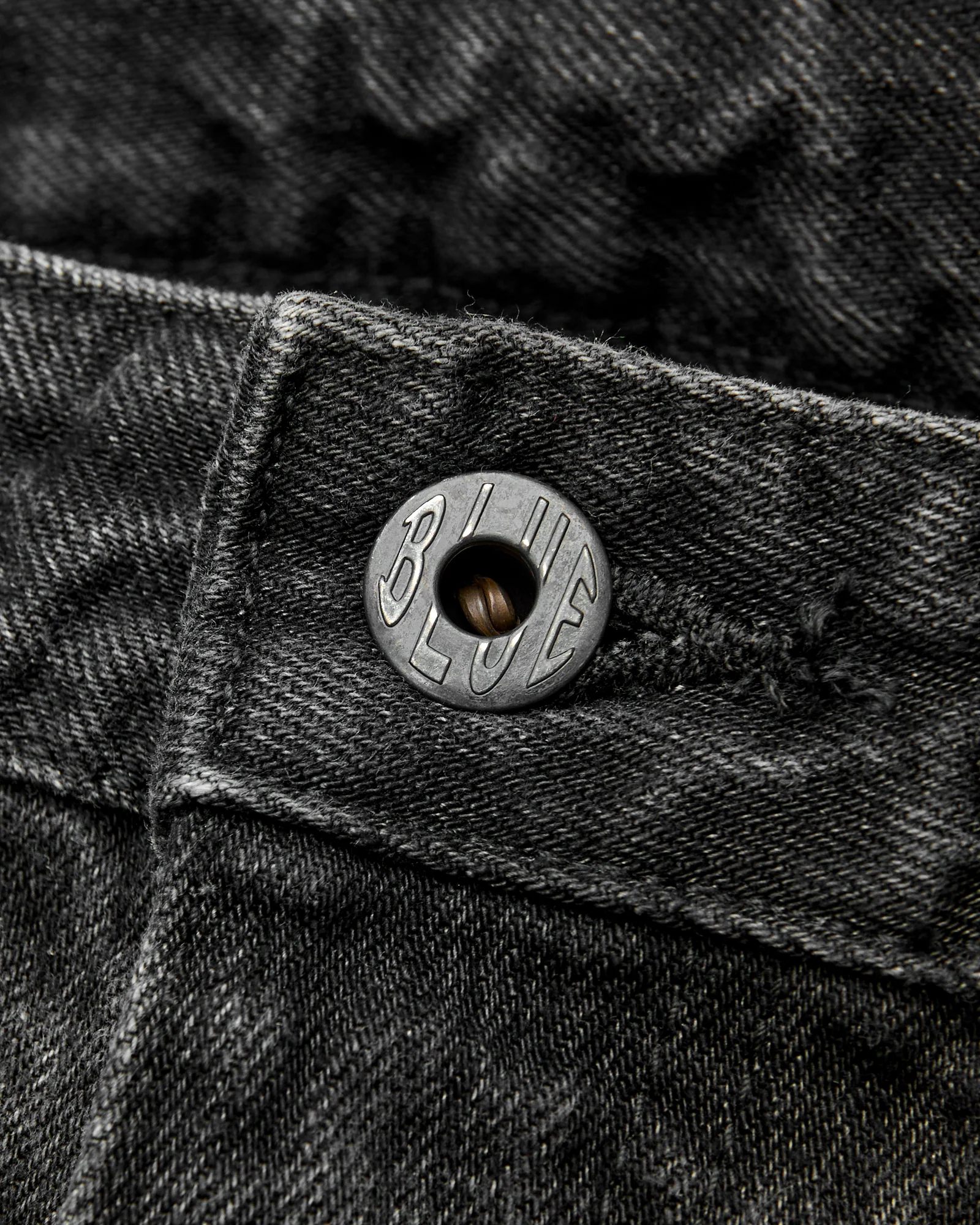 J314 "Aged Wash" 14oz Black Washed Selvedge Denim - Straight Tapered Fit - Image 8