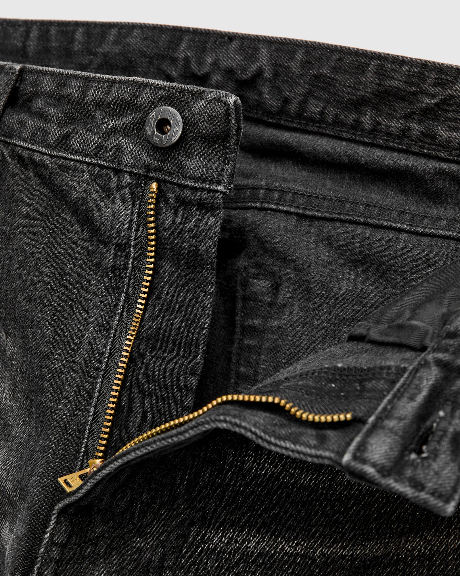 J314 "Aged Wash" 14oz Black Washed Selvedge Denim - Straight Tapered Fit - Image 9