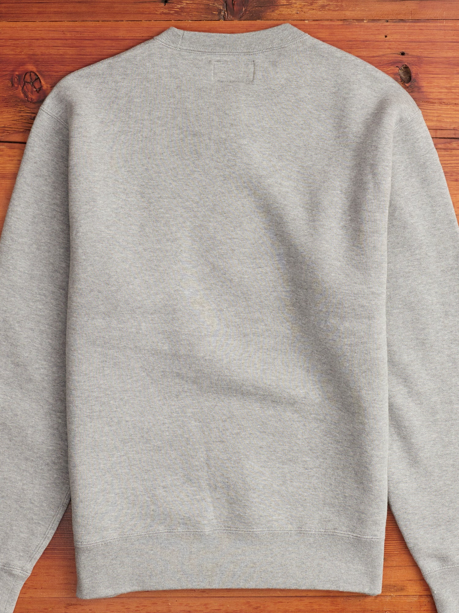 Japan-Made Fleece Crewneck in Heather Grey - Image 6