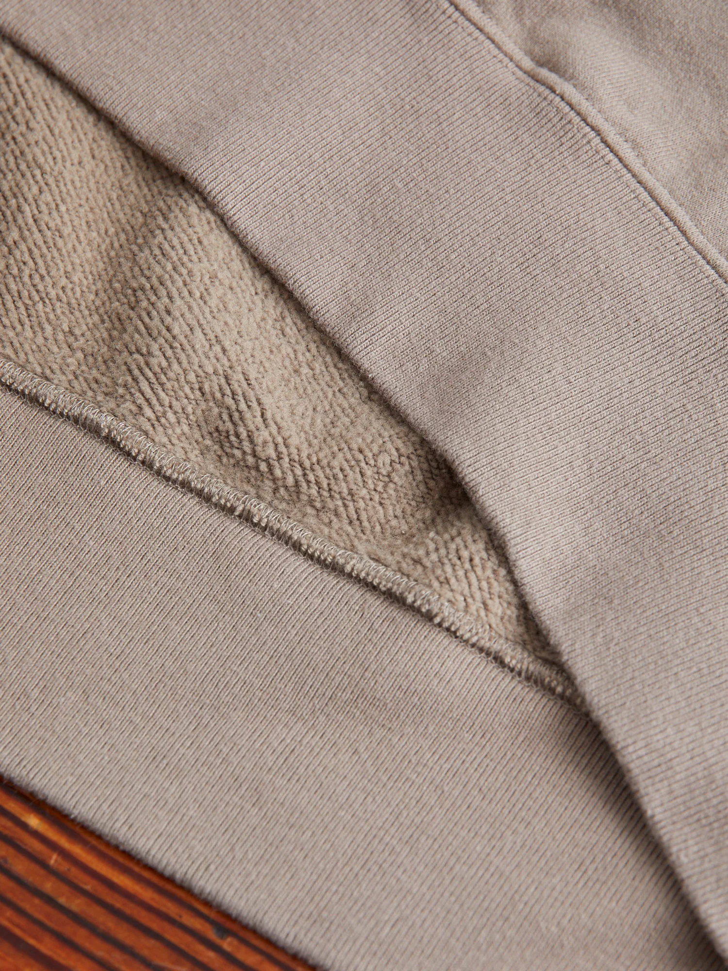 Japan-Made Fleece Crewneck in Khaki - Image 5