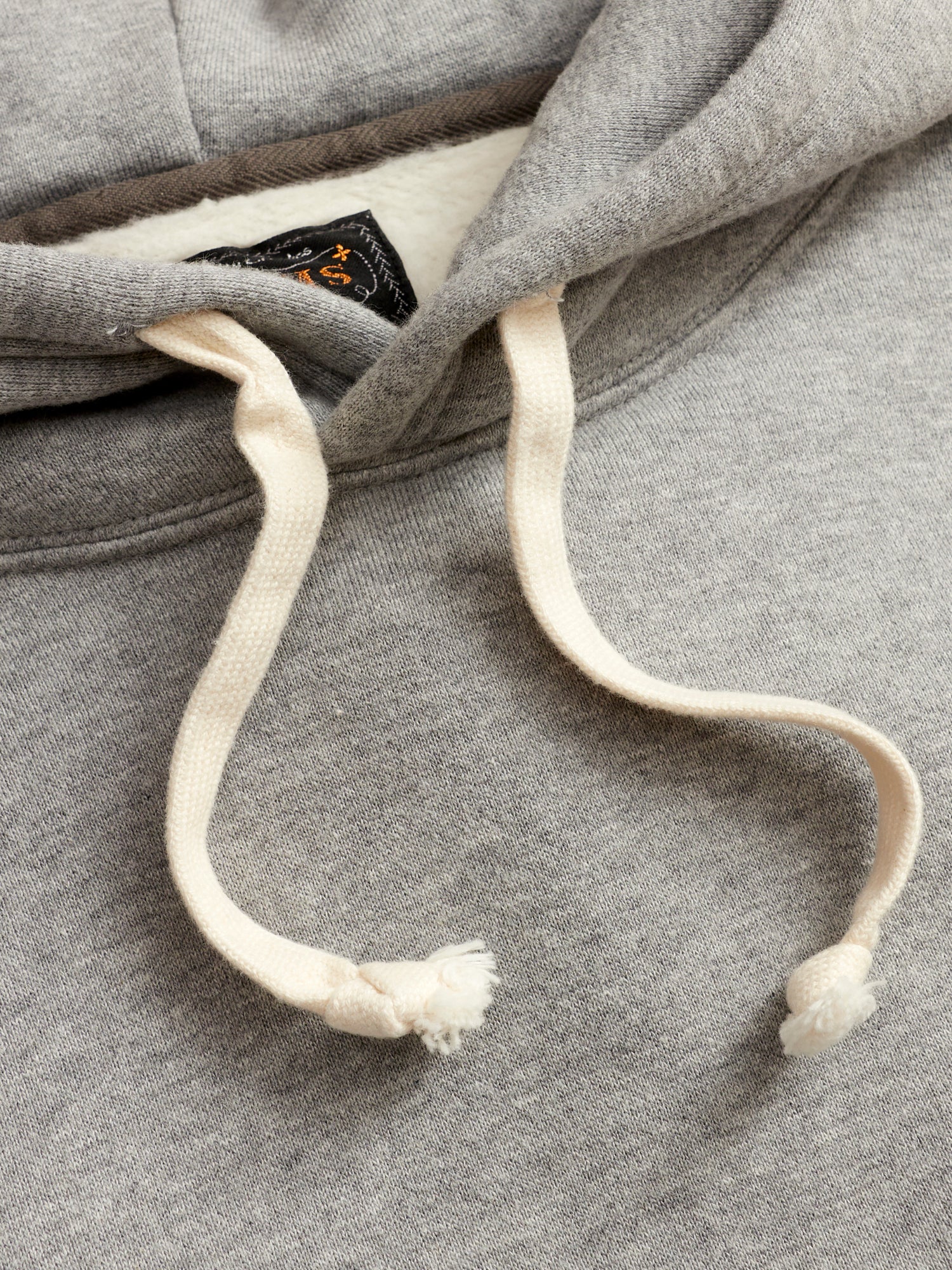 Japan-Made Fleece Hoodie in Heather Grey - Image 4
