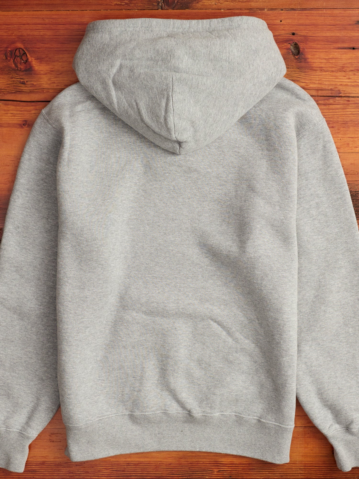 Japan-Made Fleece Hoodie in Heather Grey - Image 8