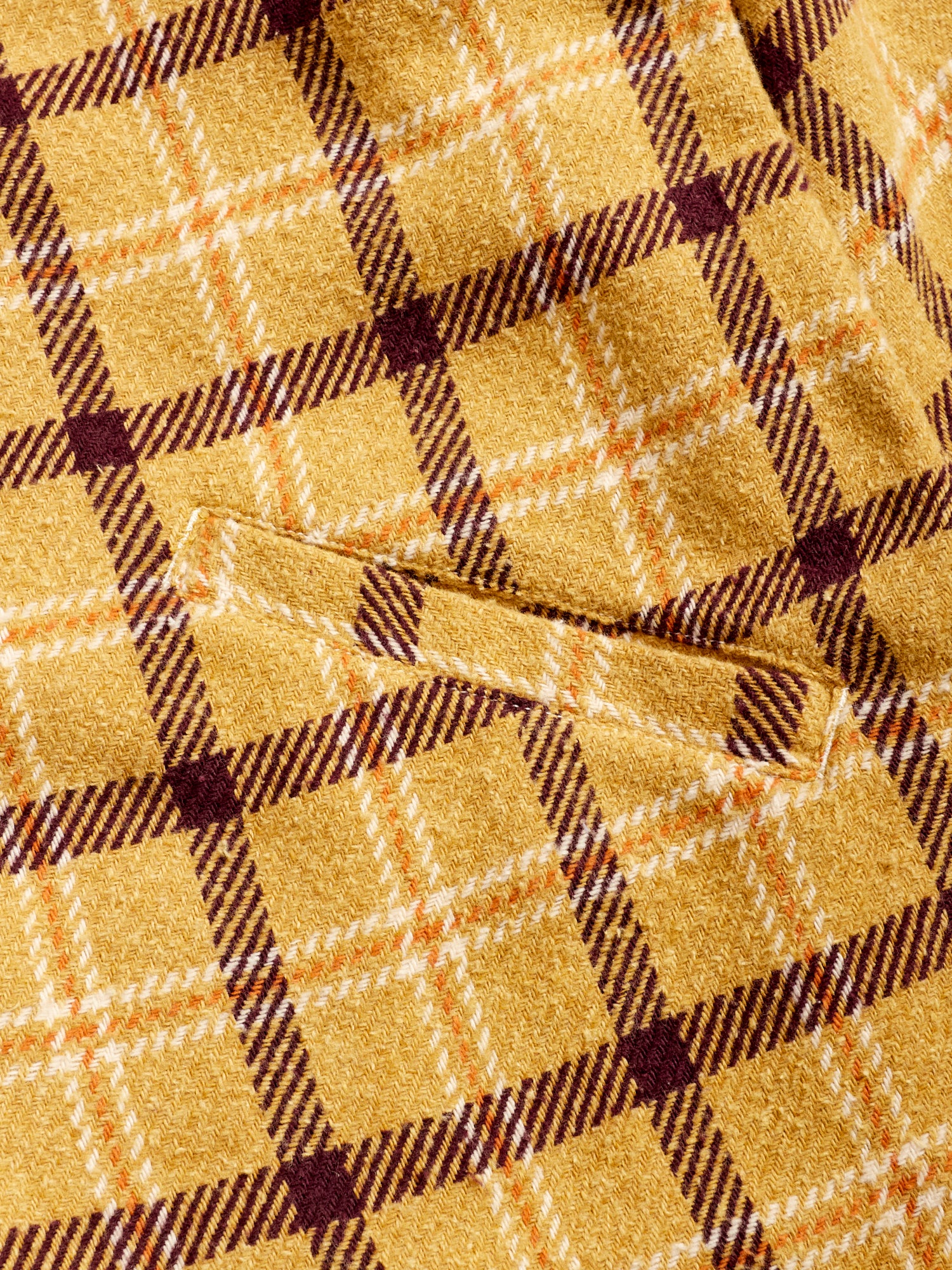 Jazz Check Wide Flannel Shirt in Yellow - Image 5