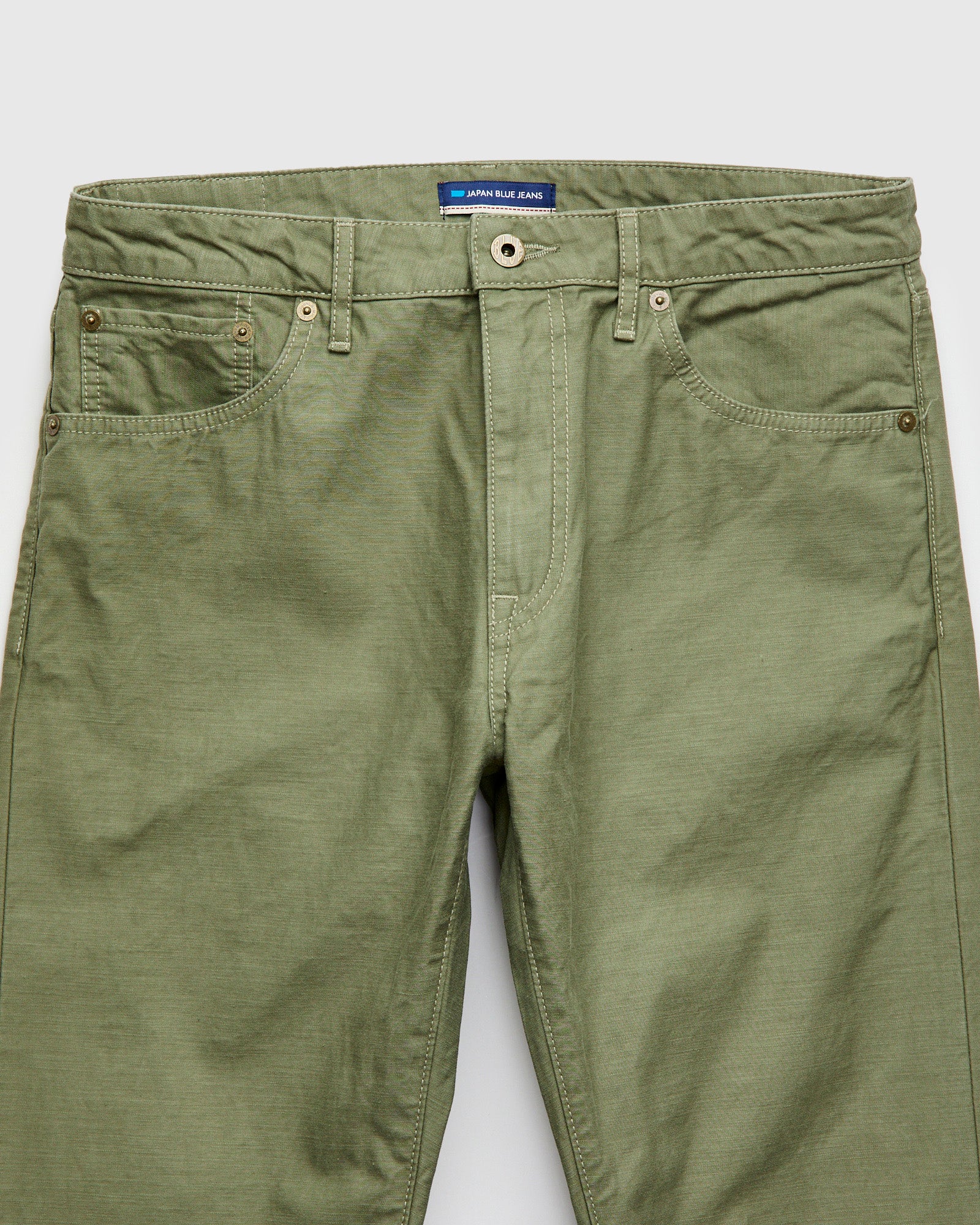 JBPT1310 Olive Satin Five Pocket Pant - Straight Tapered Fit - Image 5