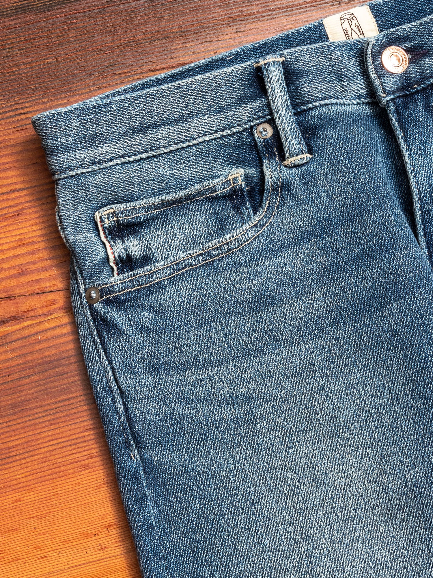 "Joey" 11.5oz Washed Indigo Stretch Selvedge Air Denim - Pen Slim - Image 5