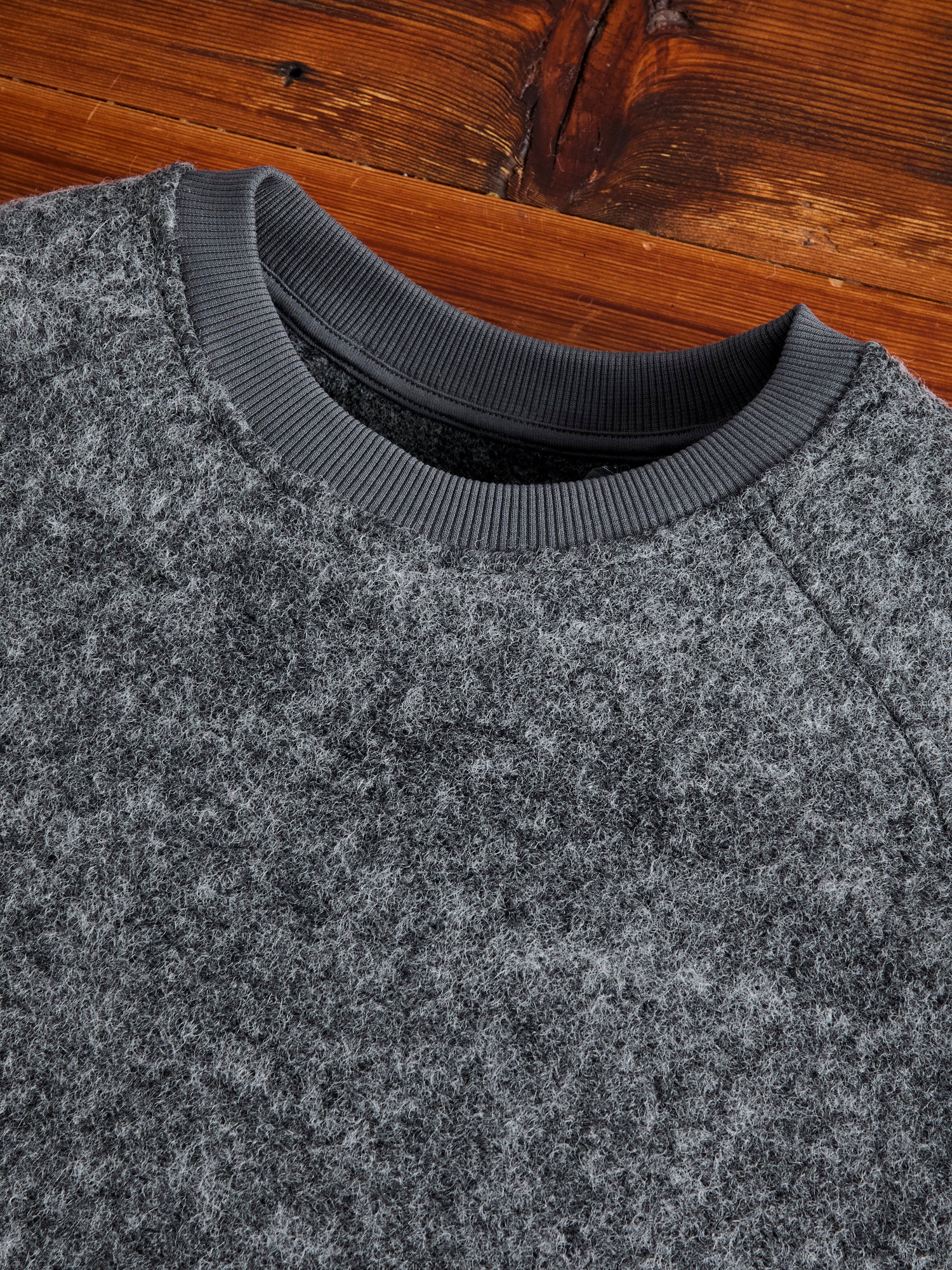 Junction Sweat Jumper in Grey Wool - Image 4