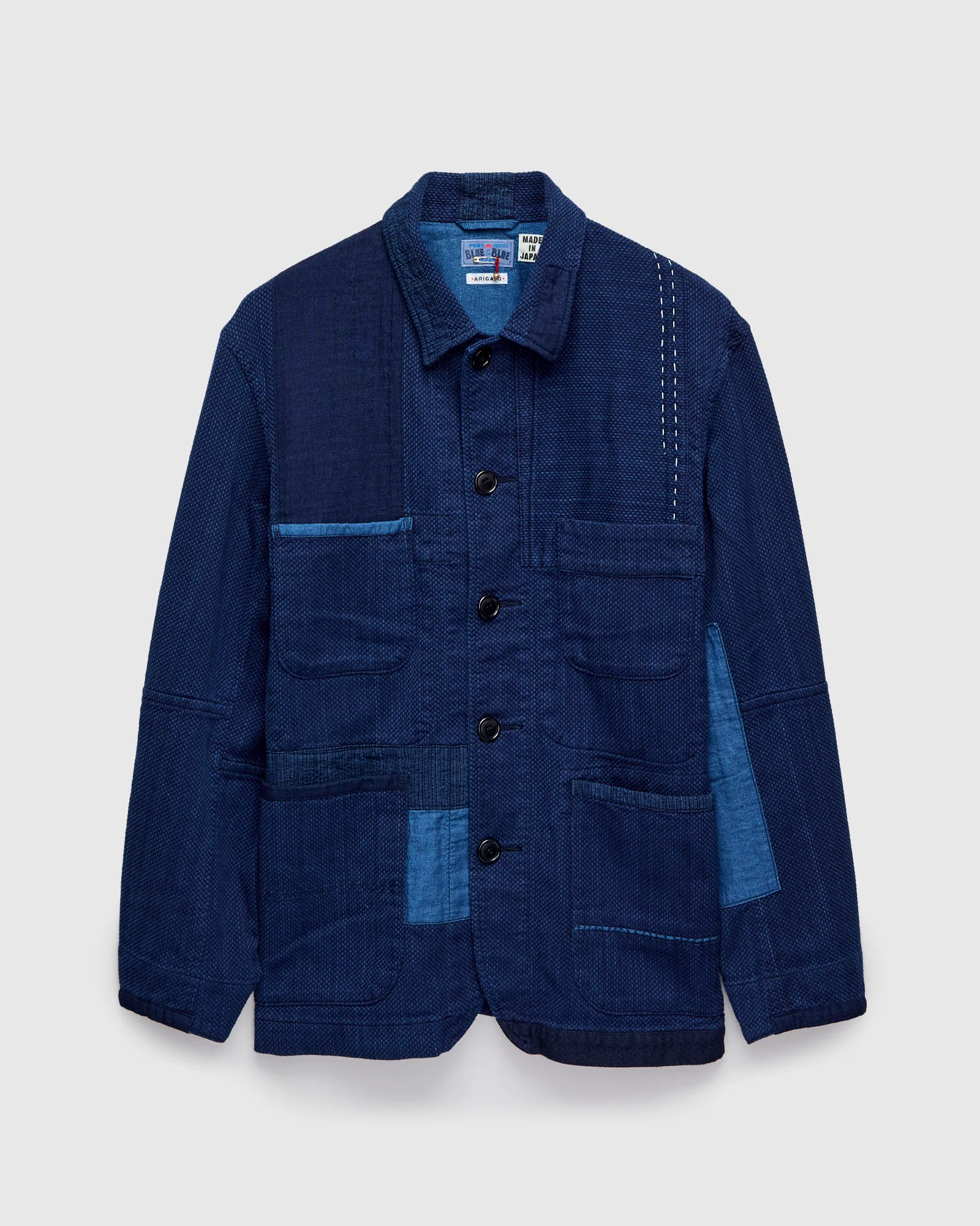 Kasezome Patchwork Chore Jacket in Indigo