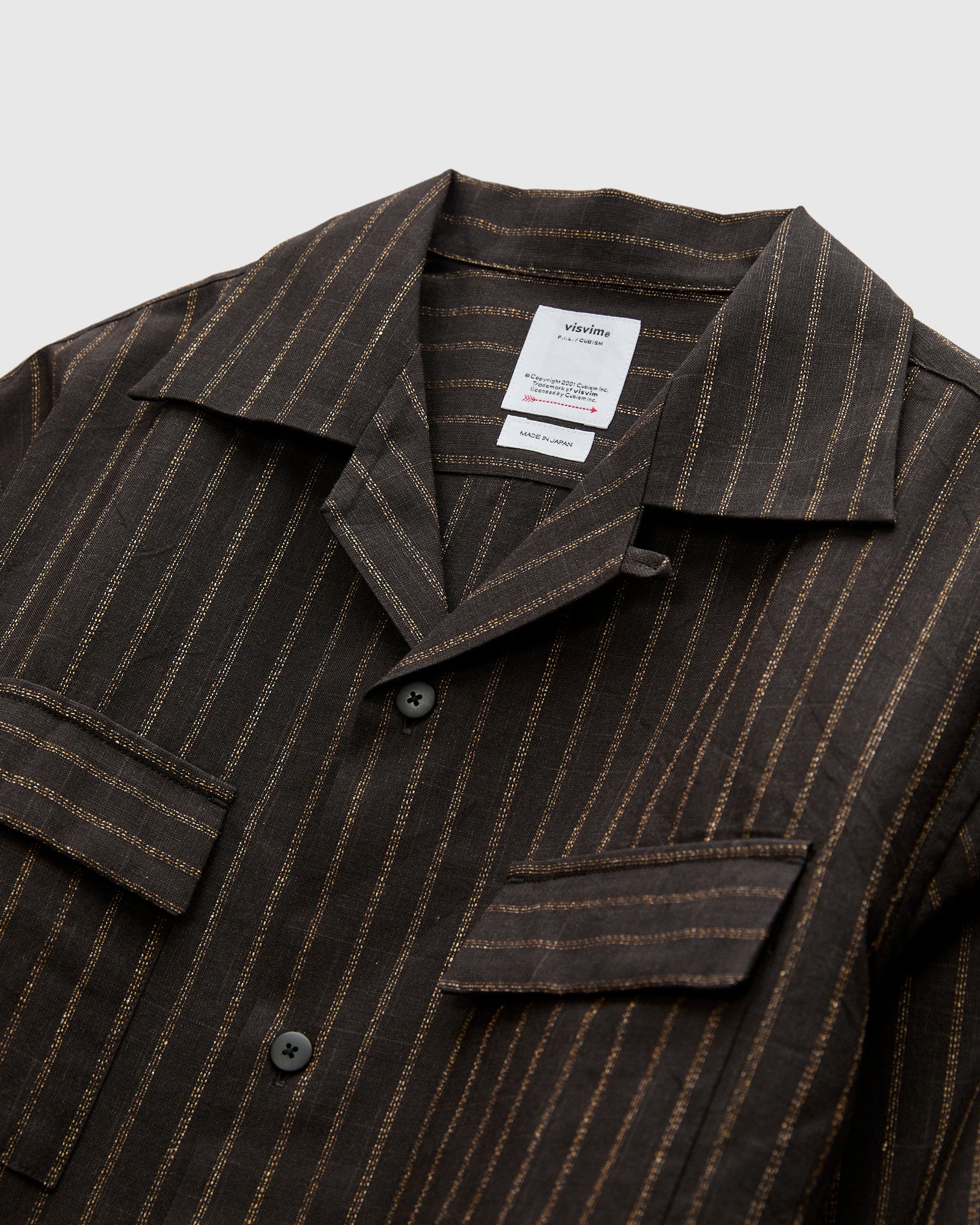 Keesey Shirt Stripes LS in Black - Image 3