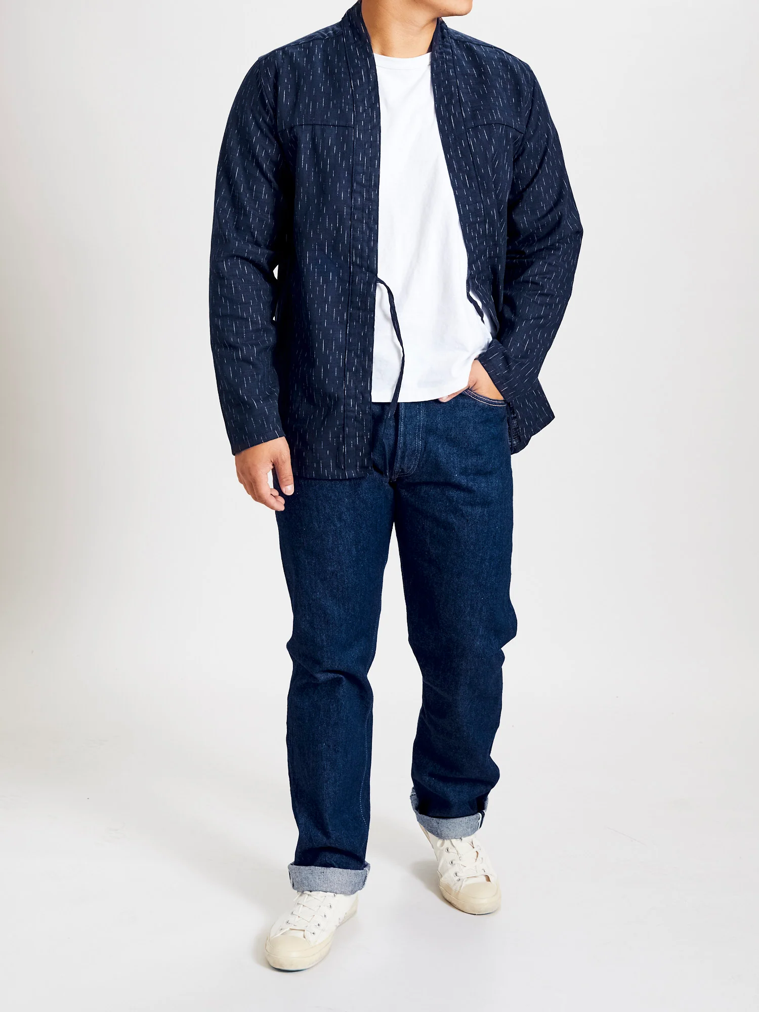 "Kimono Print Rain" Kimono Shirt - Image 9
