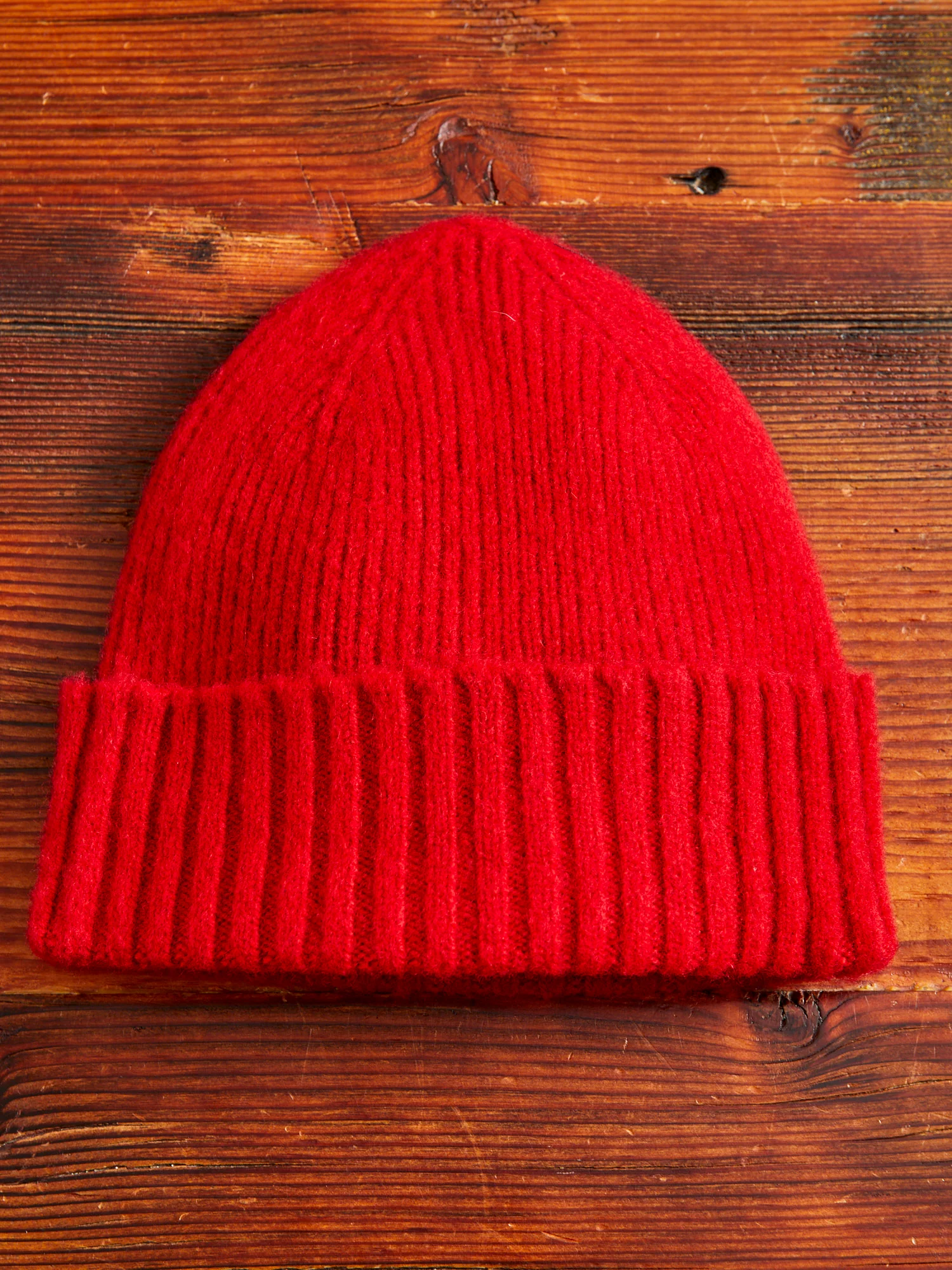"King Jammy" Wool Beanie in Red Fire - Image 3