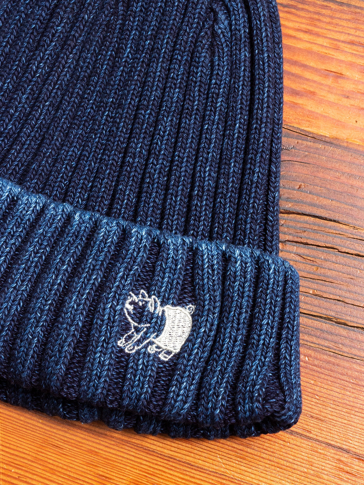 Knit Beanie in Dark Indigo - Image 2